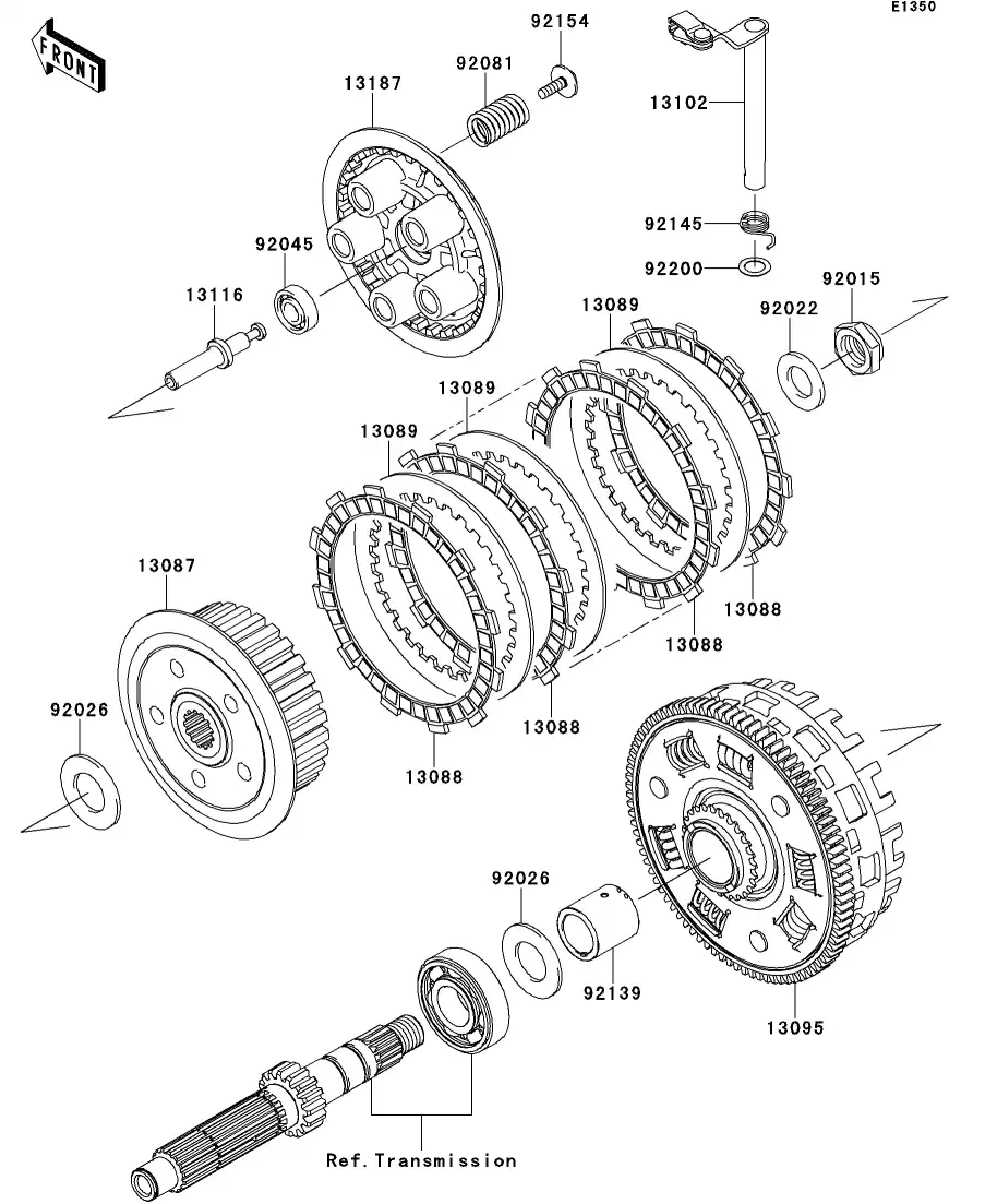 13095 0115 Housing Comp Clutch Kawasaki YoshiParts