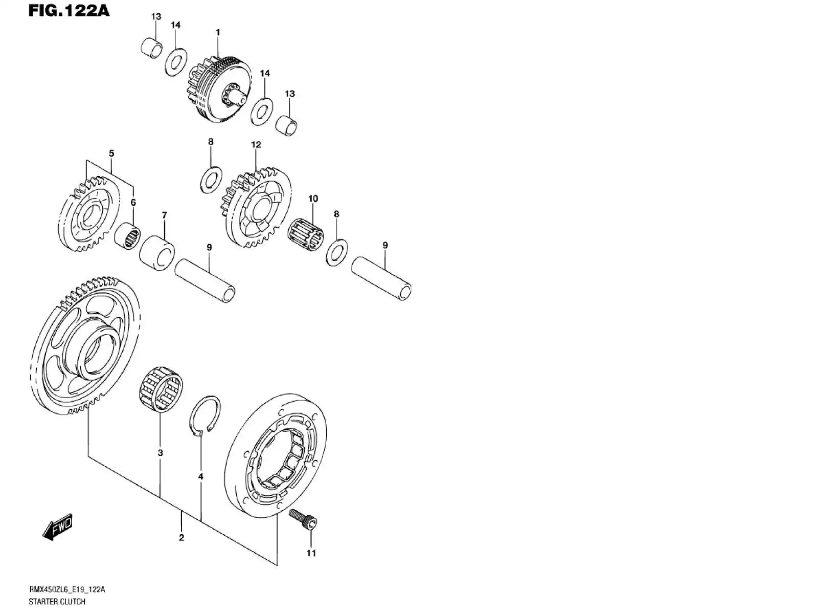 J Gear Starter Idle No Suzuki Yoshiparts