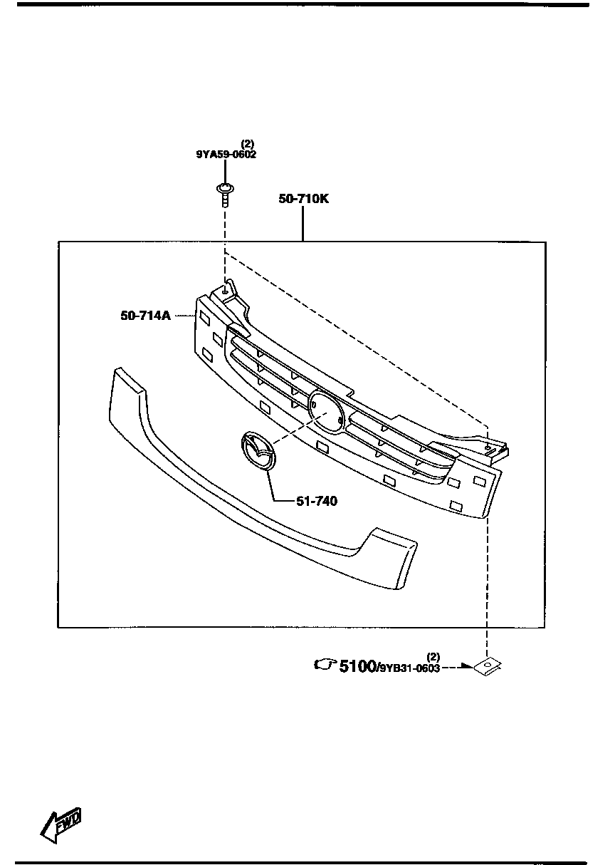 D Pz Grille Radiator Mazda Yoshiparts