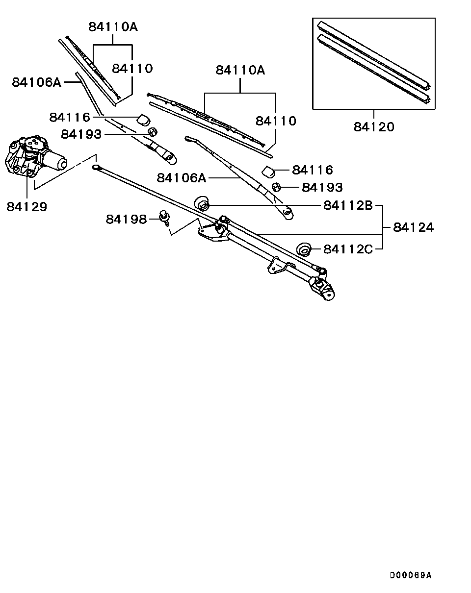 MR574653 Blade Assy Windshield Wiper Mitsubishi YoshiParts