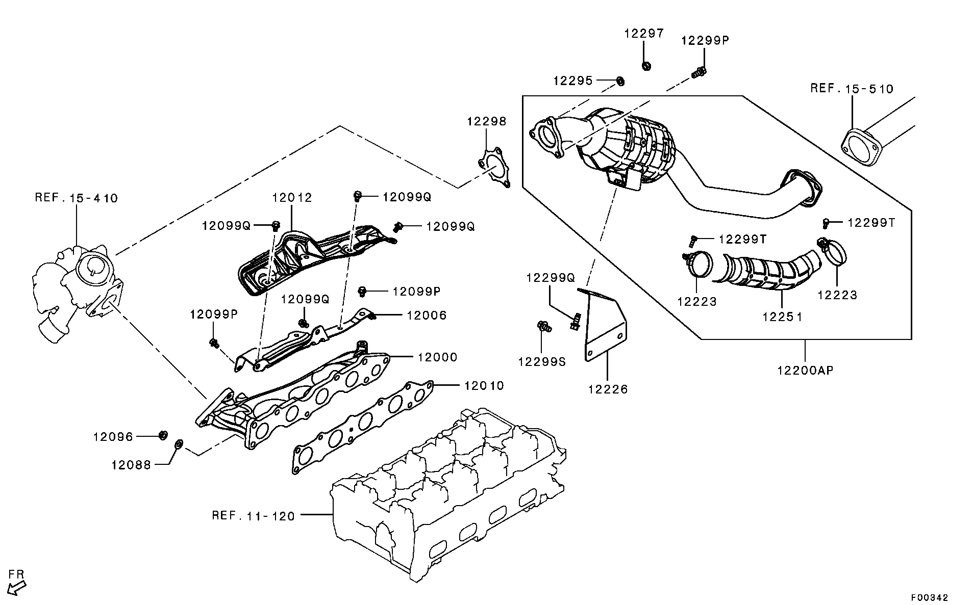 A Cover Exhaust Manifold Mitsubishi Yoshiparts