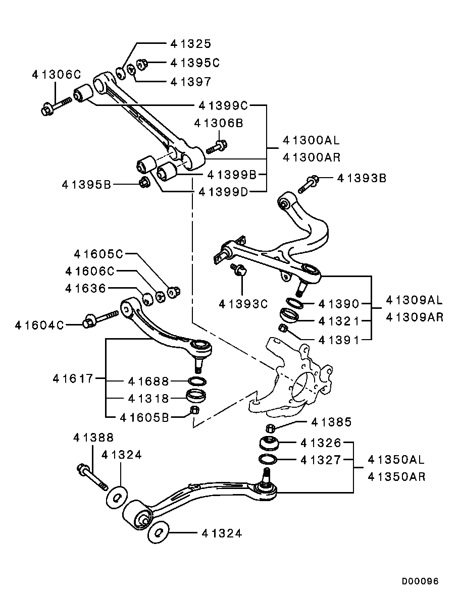 Mr Arm Assy Rr Susp Lwr Rh Mitsubishi Yoshiparts