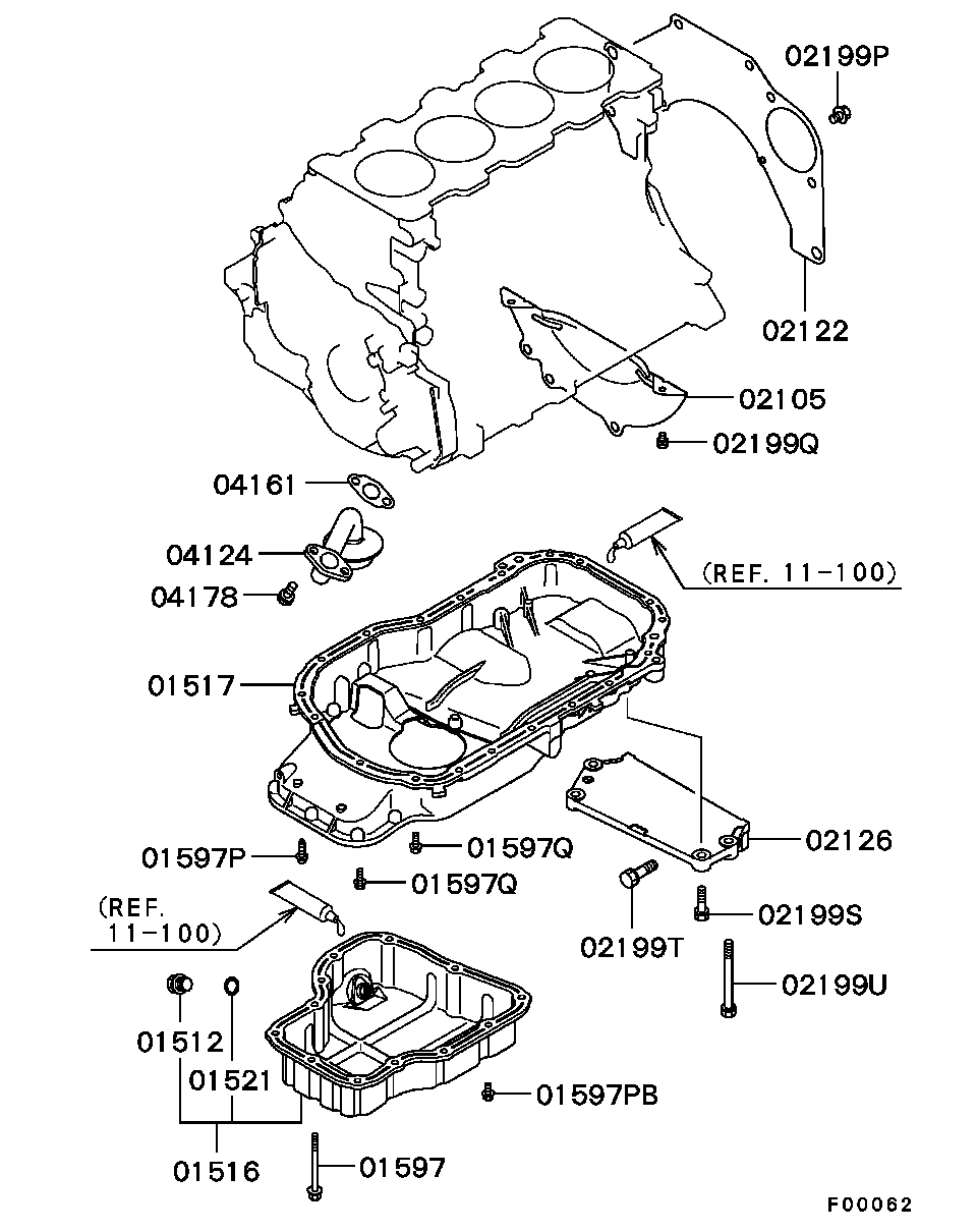 Mn Oil Pan Eng Upr Mitsubishi Yoshiparts