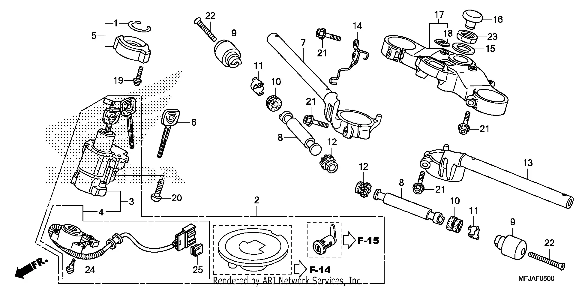 Puente superior del manillar