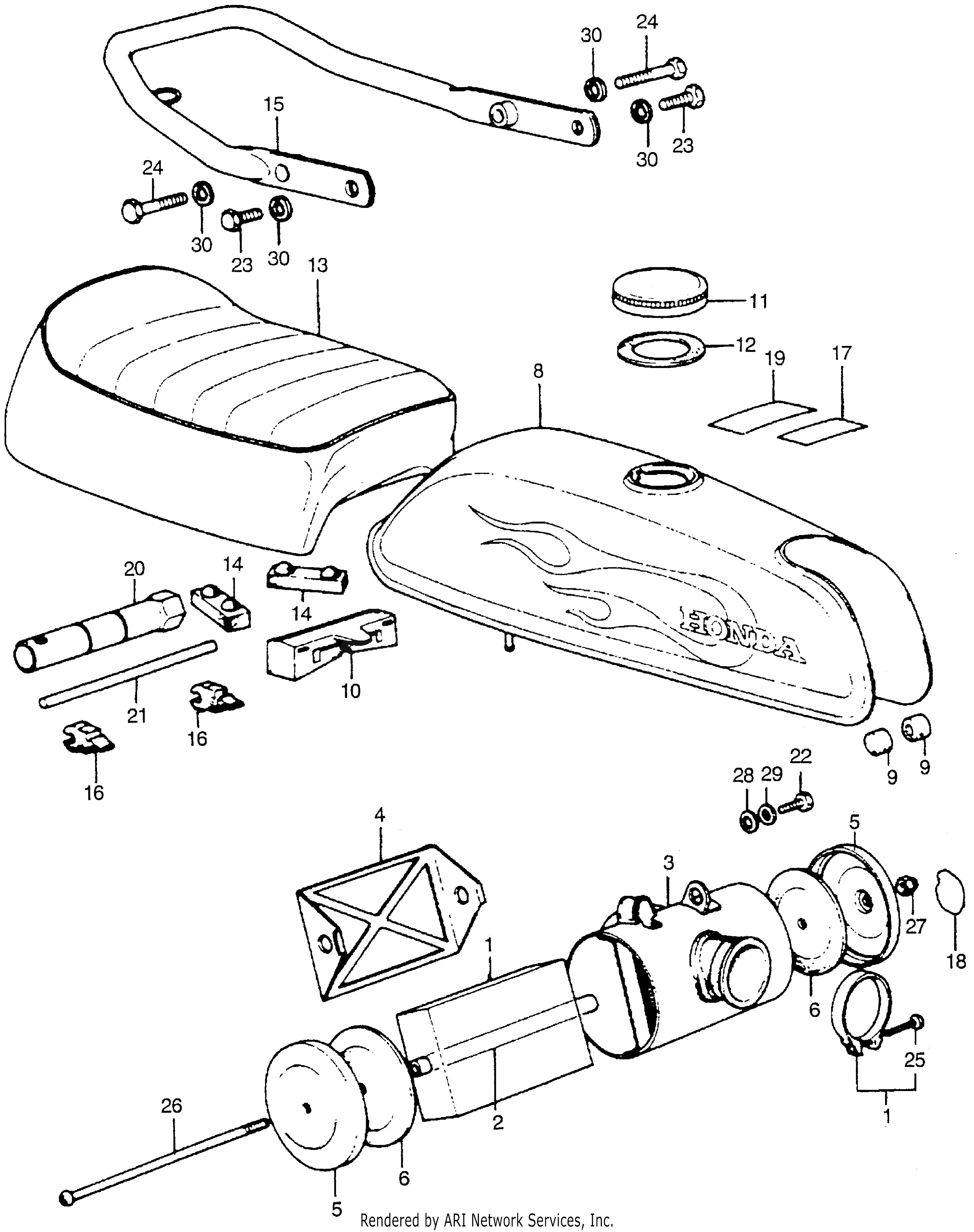 Fuel Tank Seat Air Cleaner