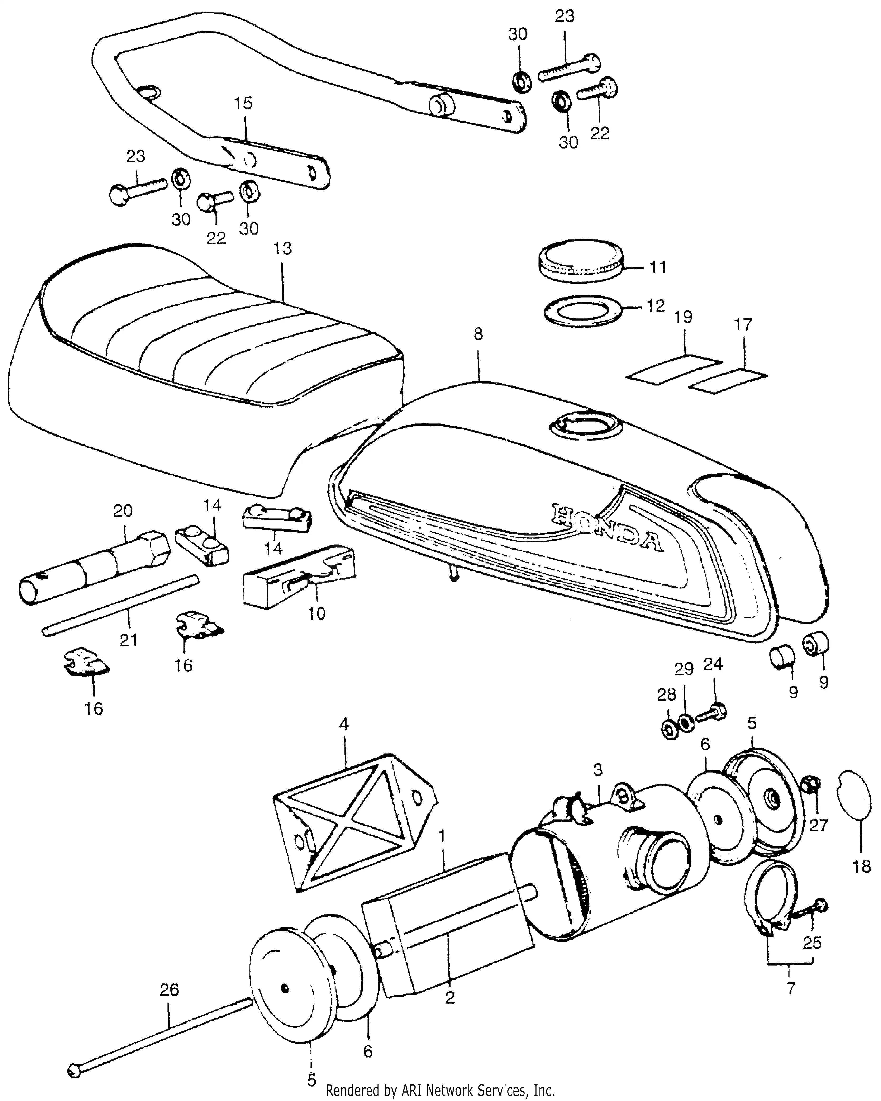 Fuel Tank Seat Air Cleaner