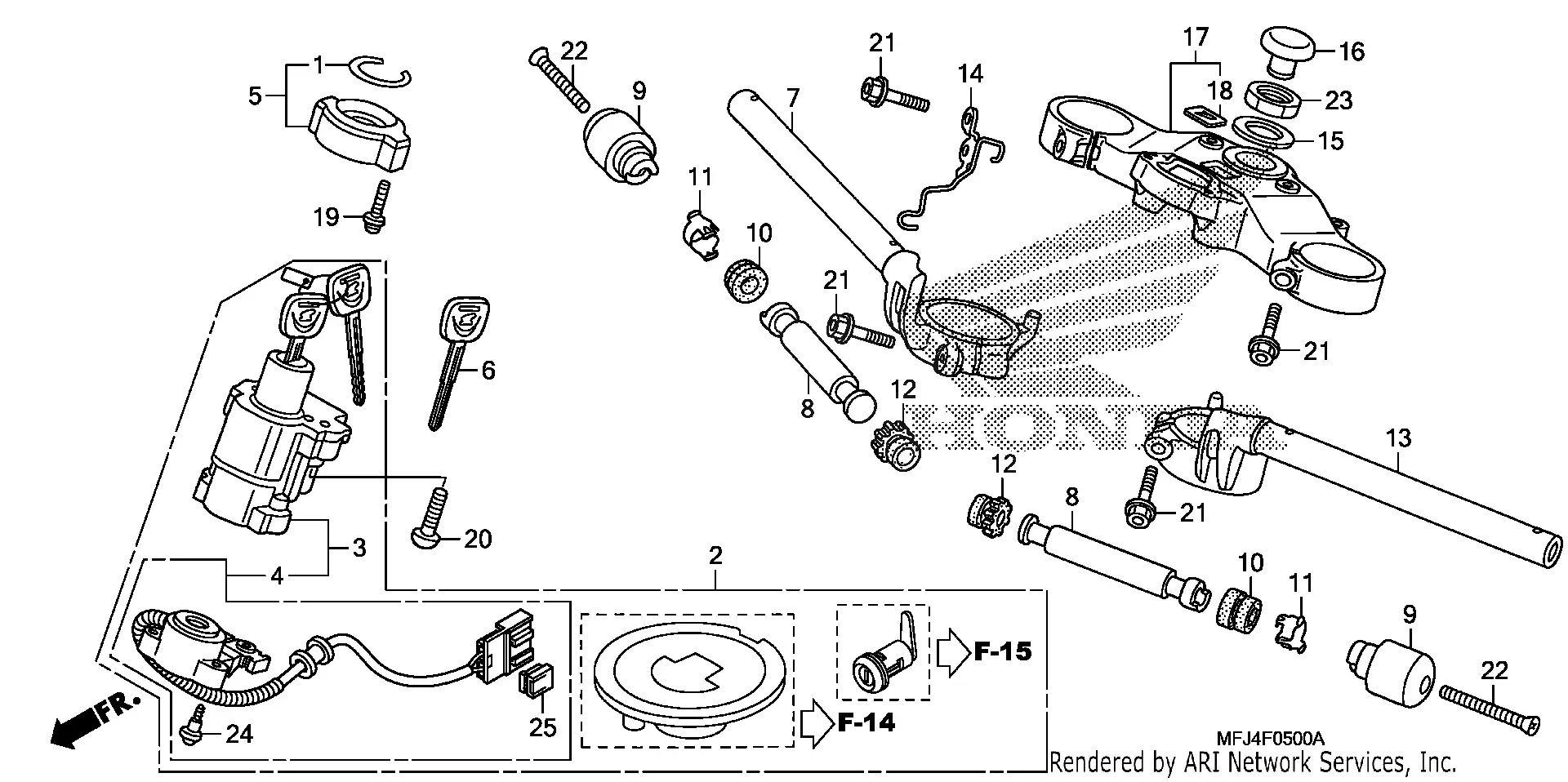 Puente superior del manillar