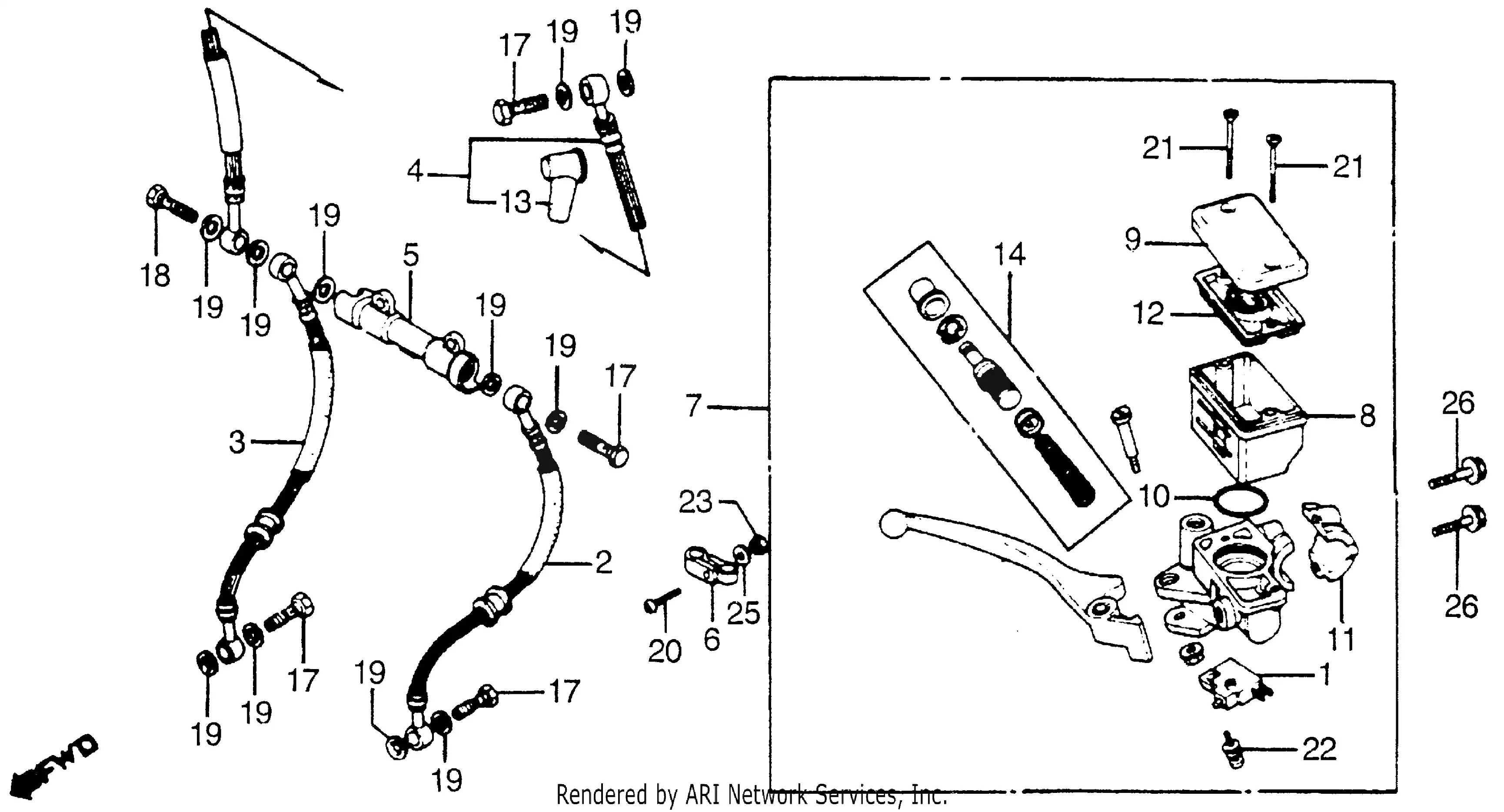 Front Brake Master + Cylinder