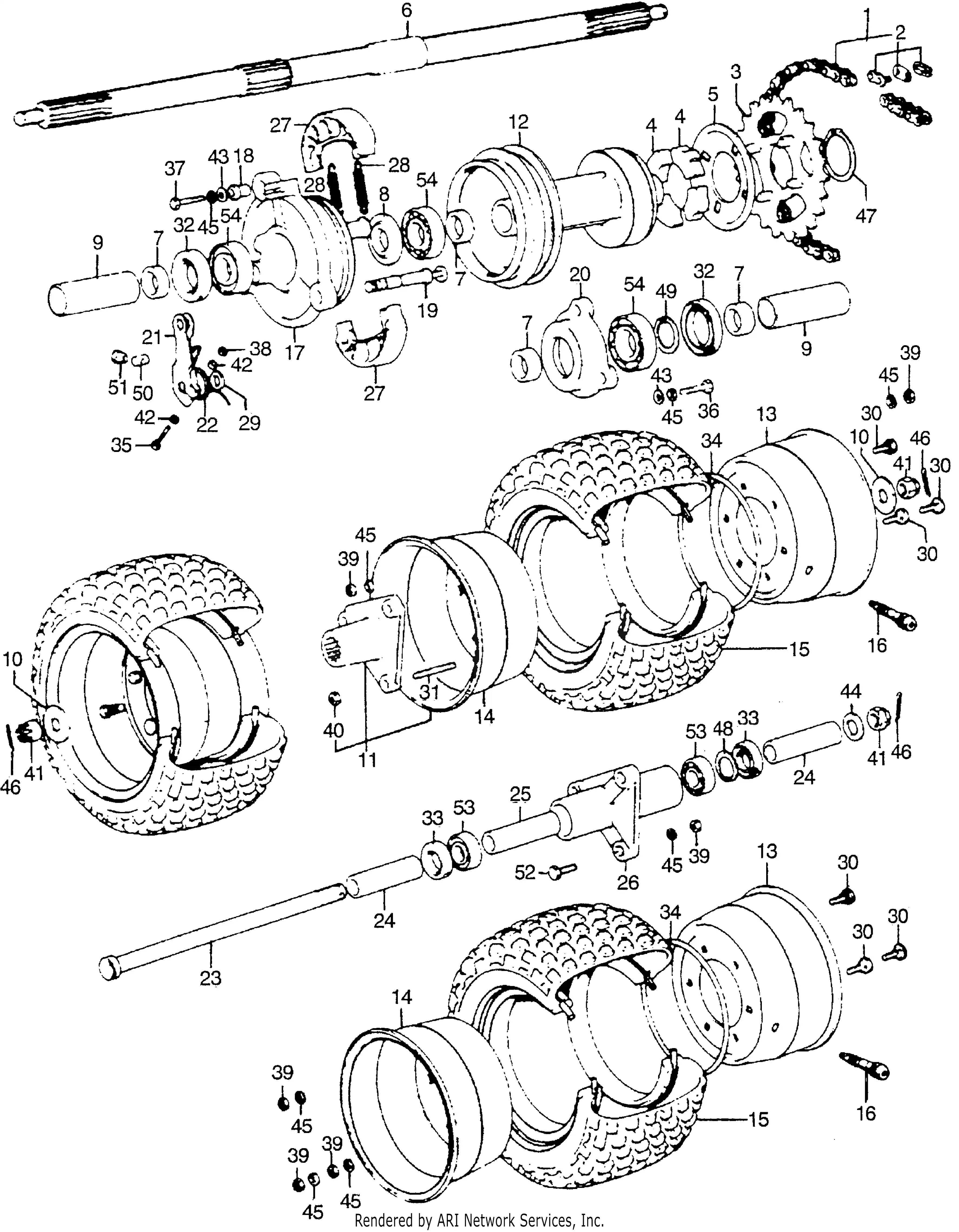 Front Wheel Rear Wheels