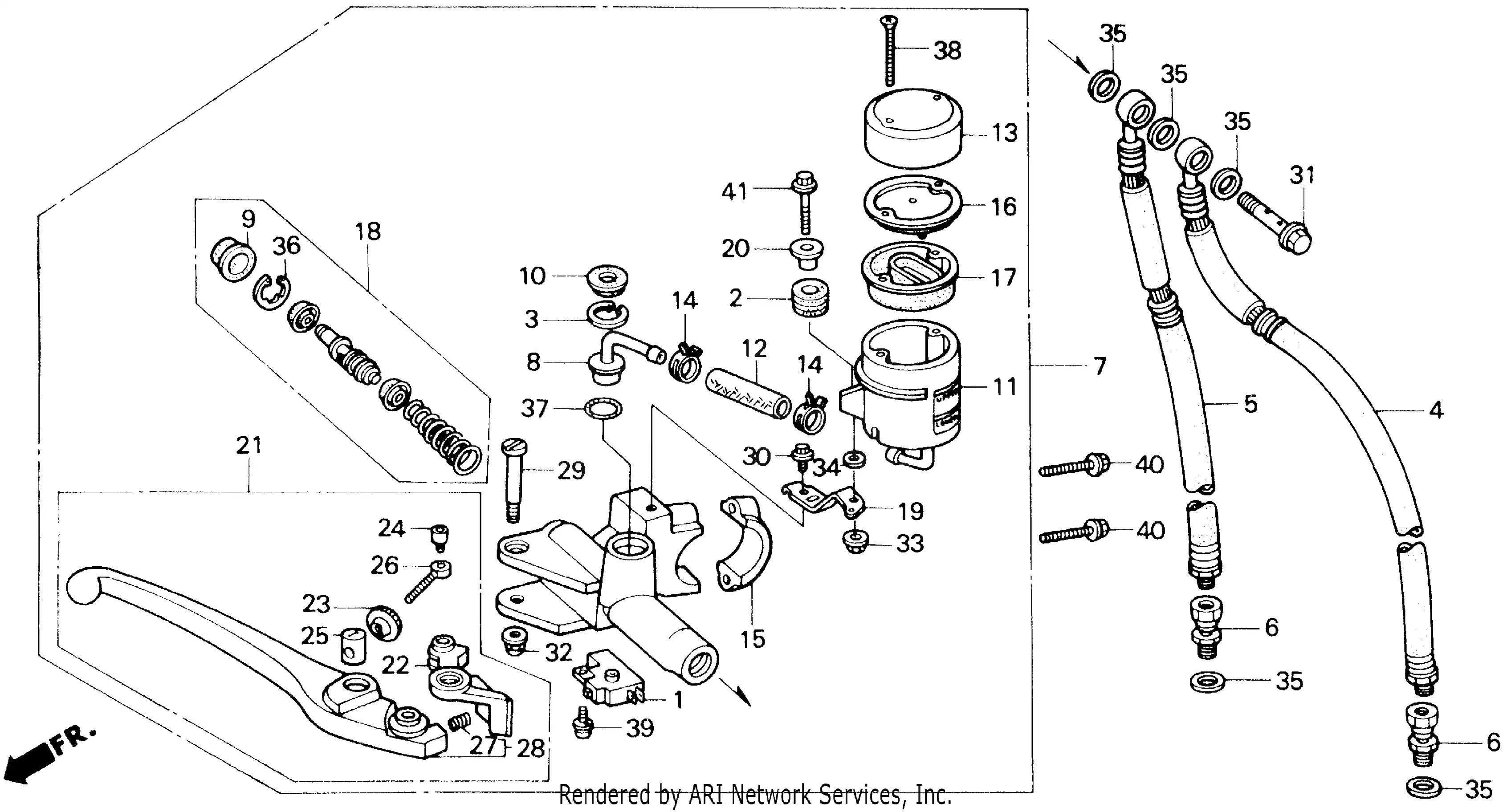 Cilindro maestro del freno delantero
