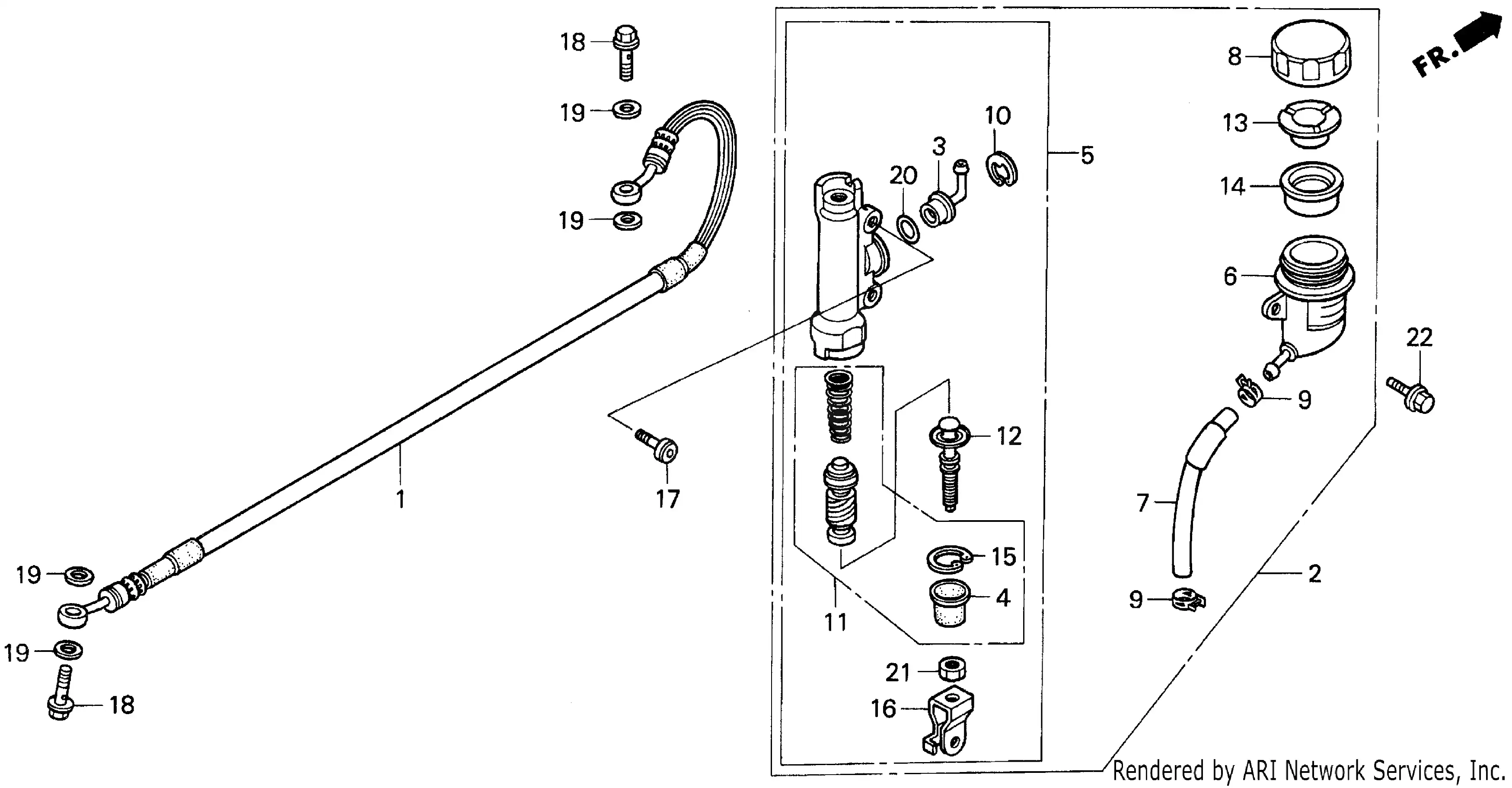 Cilindro maestro del freno trasero