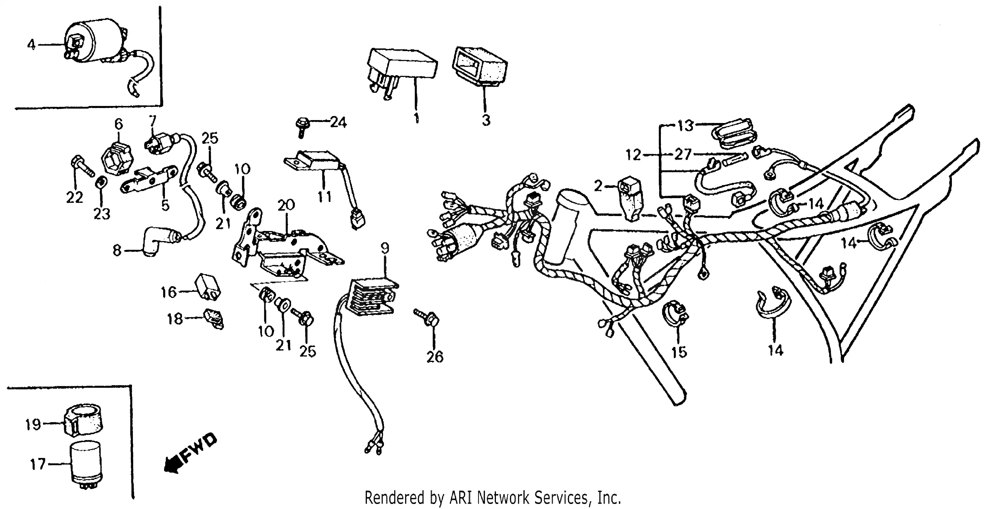 Wire Harness + Ignition Coil + C.D.I. Unit