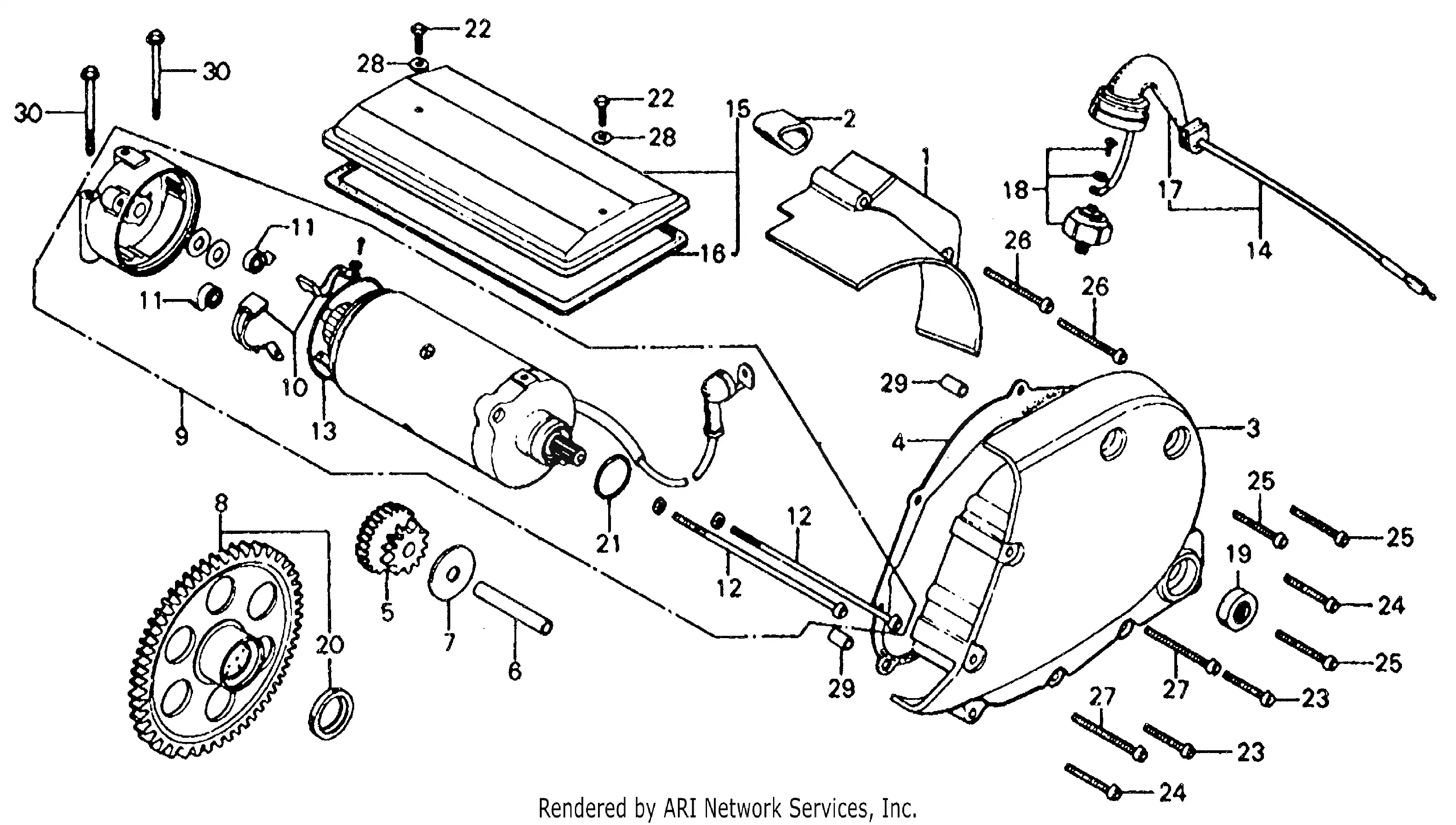 Starter Motor Crankcase Cover