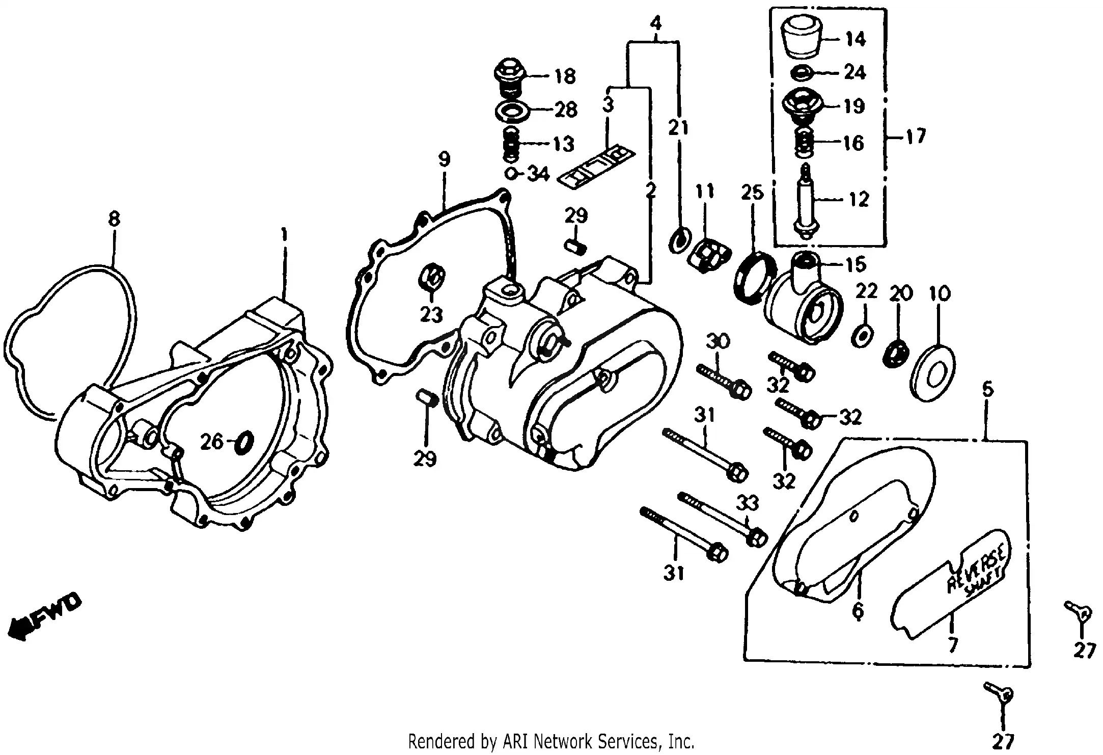 Left cover spacer + subtransmission cover