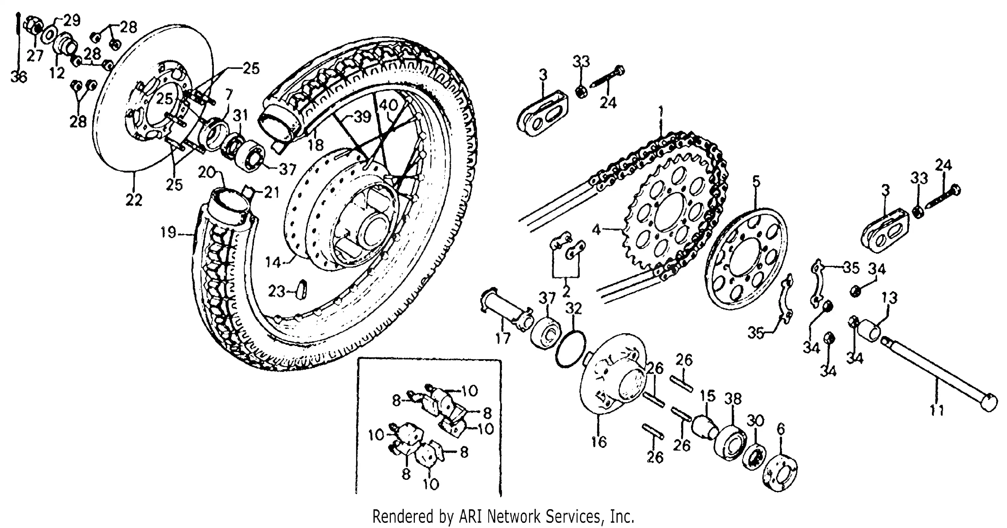 Rear Wheel, Disc, Drive Chain