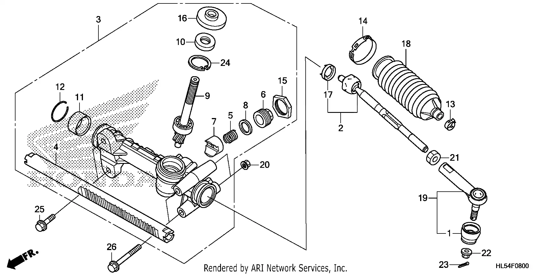 Steering Gear Box, Tie Rod