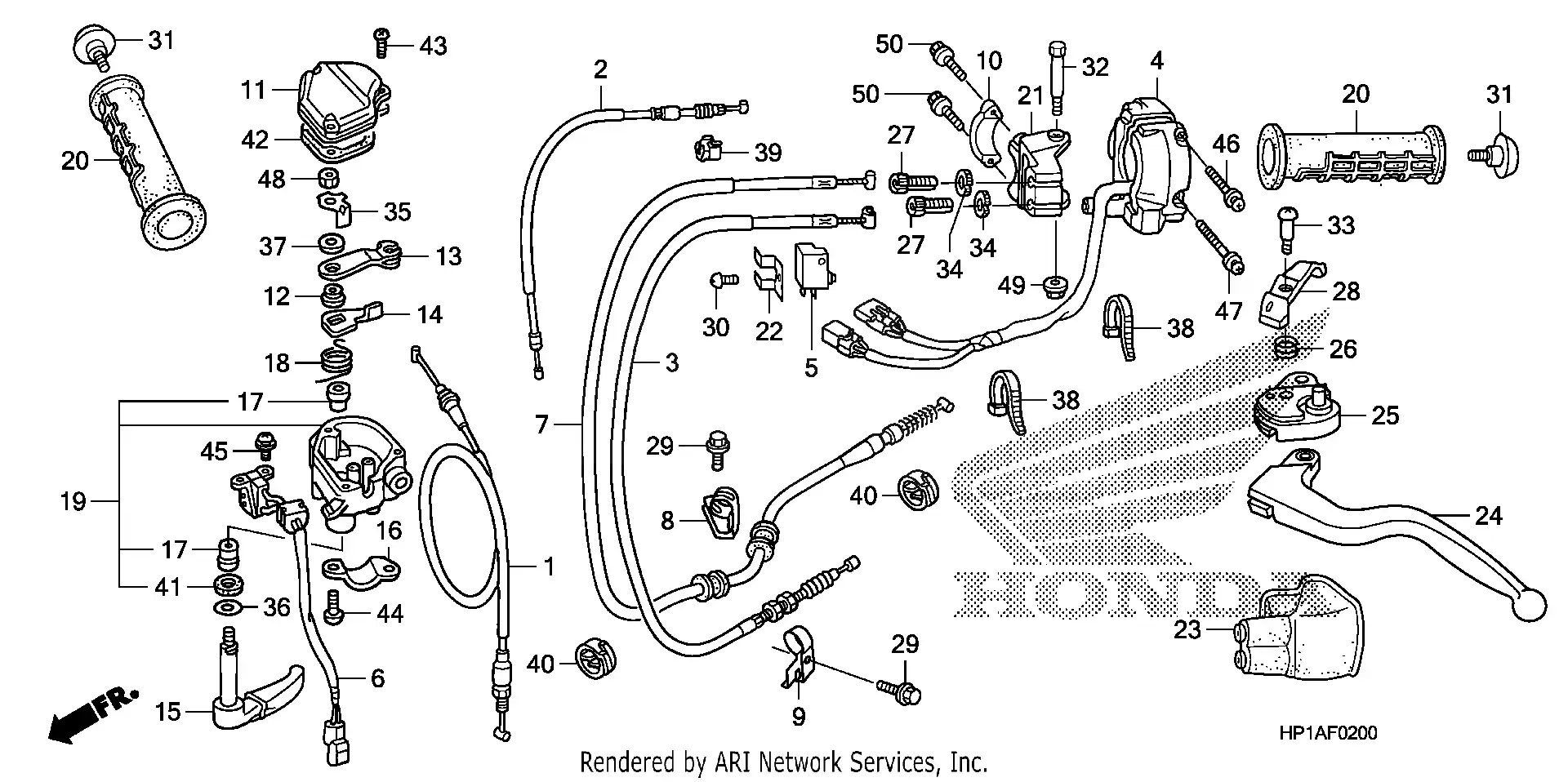 Handle Lever + Switch + Cable