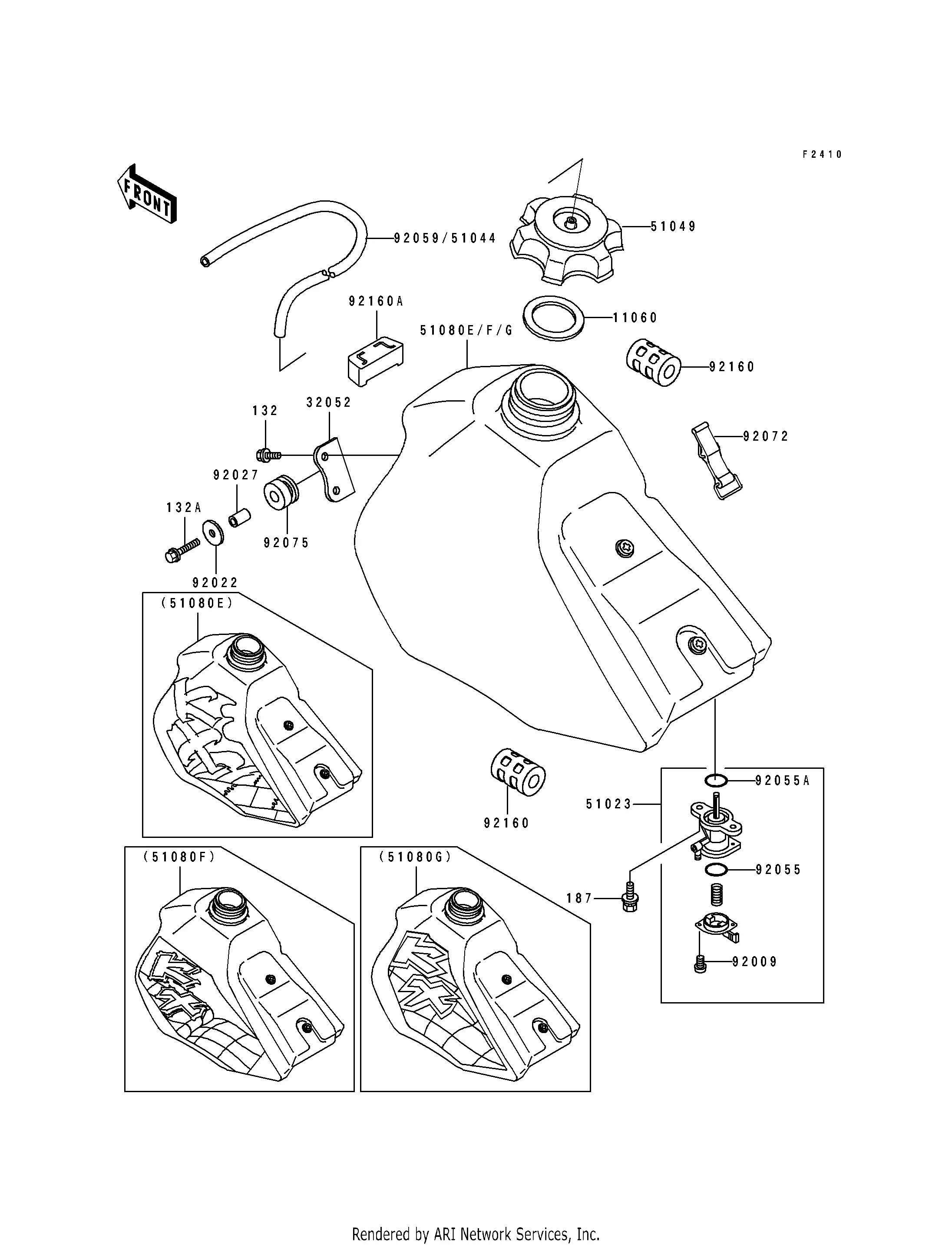 51080-5224-RE Tank-Comp-Fuel,J.s.vi Kawasaki | YoshiParts