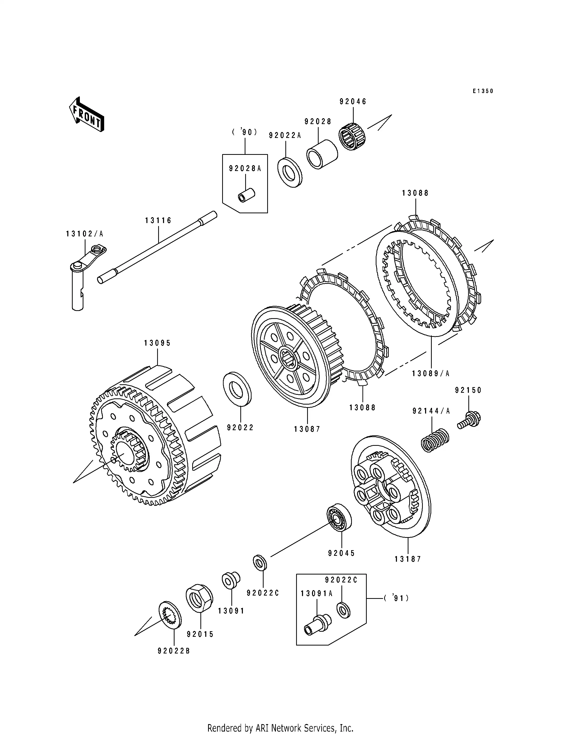 13102-1107 Release-Comp-Clutch Kawasaki | YoshiParts