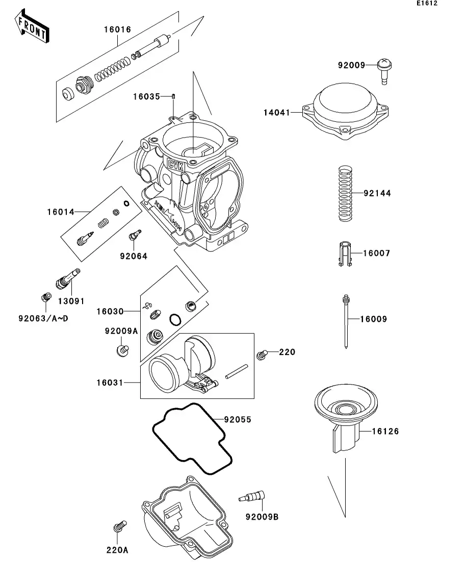 Valvola A Galleggiante Originale Kawasaki 16030-2083 - Nuova