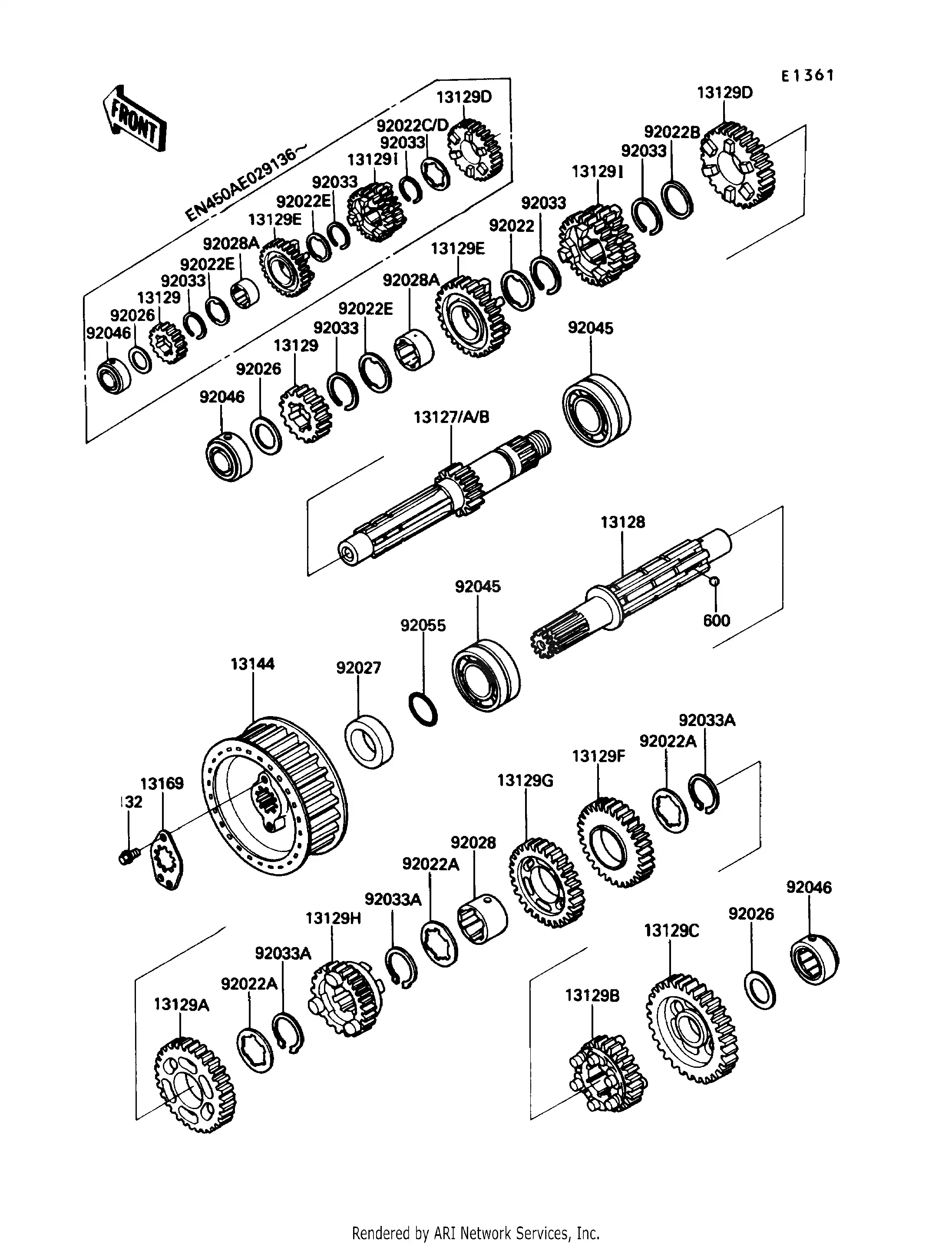 13260-1510 Gear,Output 3Rd,29T Kawasaki | YoshiParts