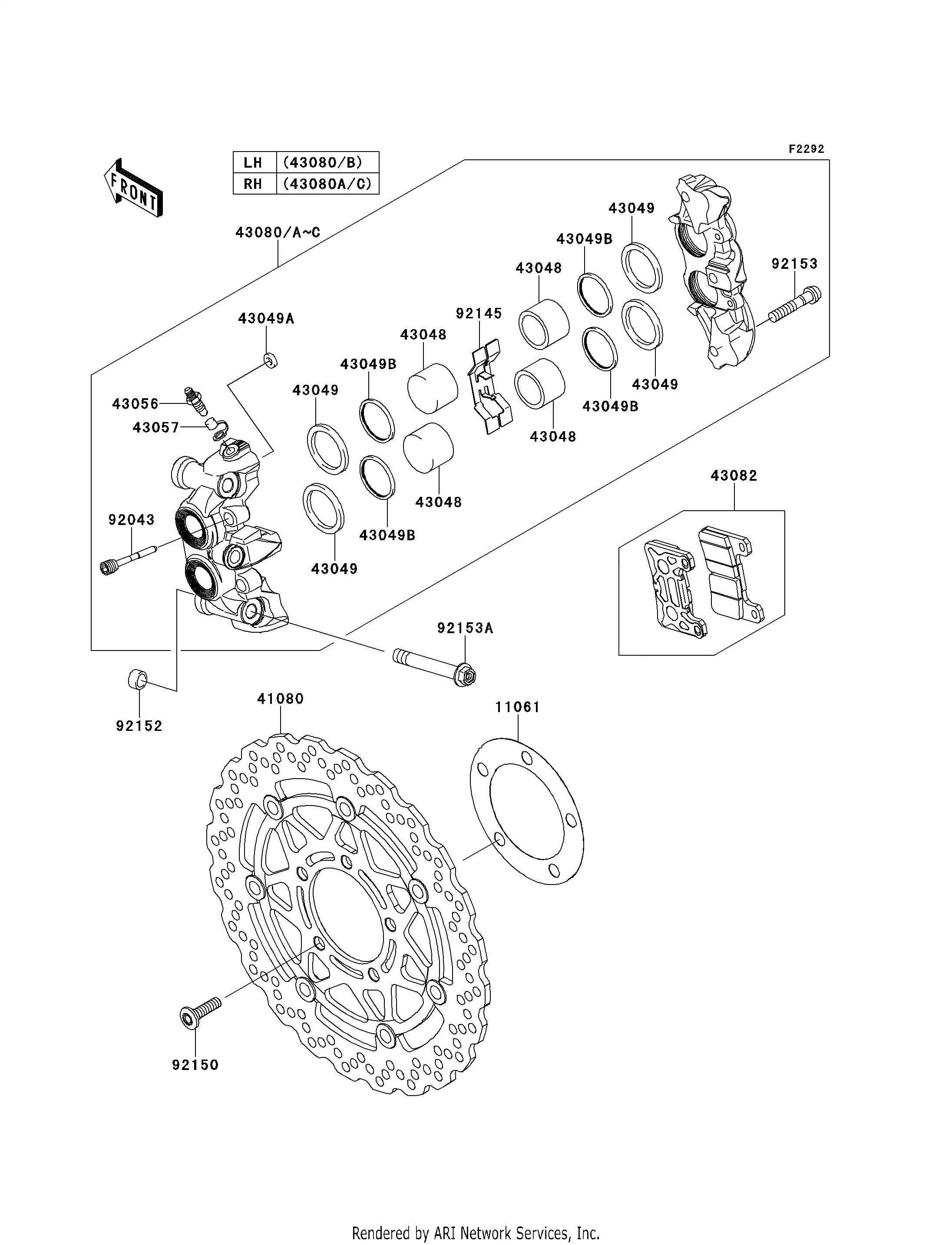92153-1890 Bolt,Flanged,10X73 Kawasaki | YoshiParts