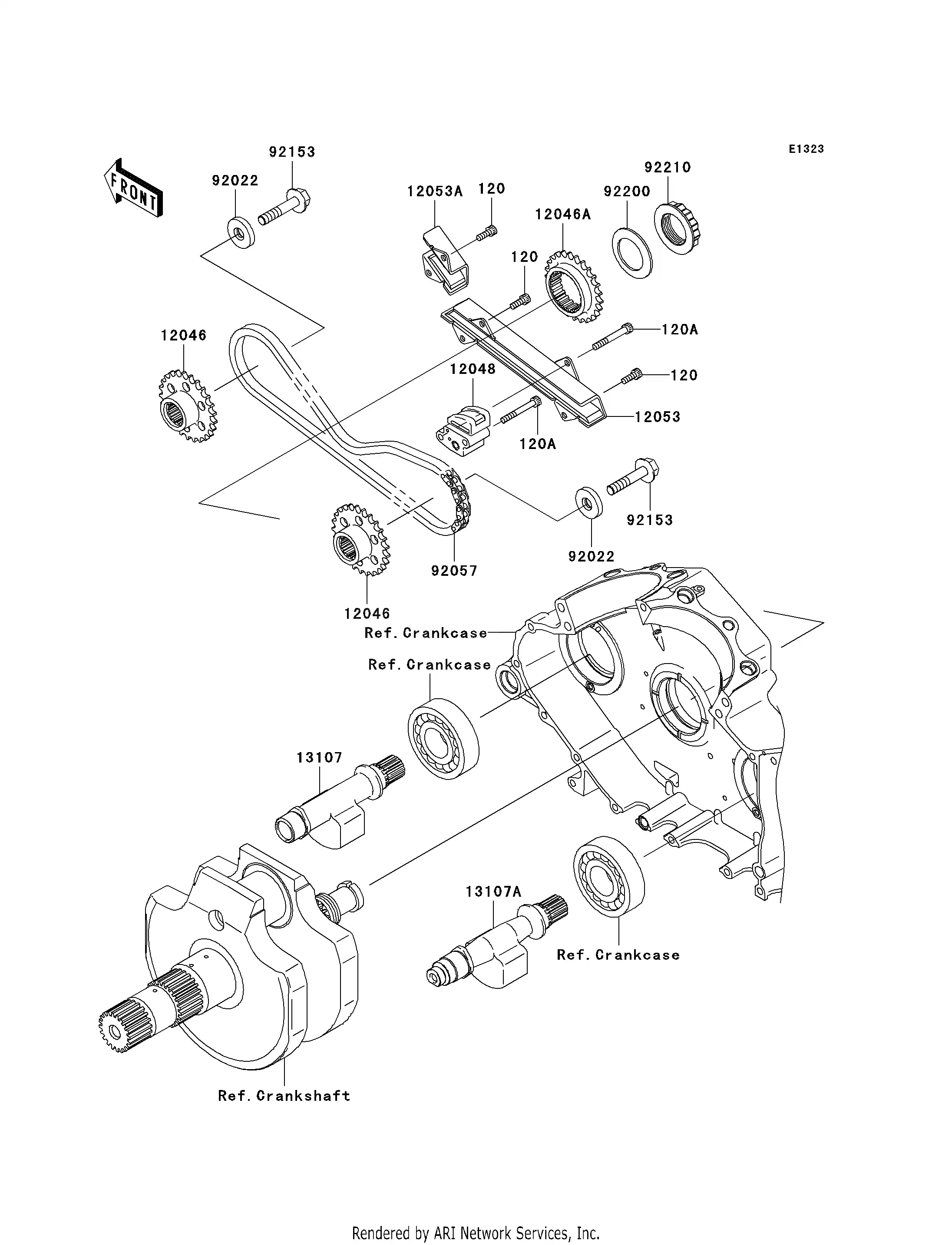 12053-0004 Guide-Chain,Short Kawasaki | YoshiParts