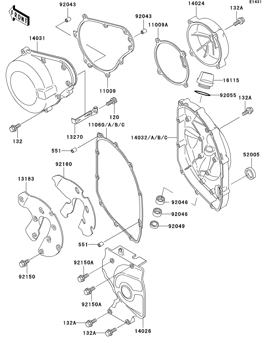 ヨシ  14031-1247 Cover-Generator Kawasaki | YoshiParts