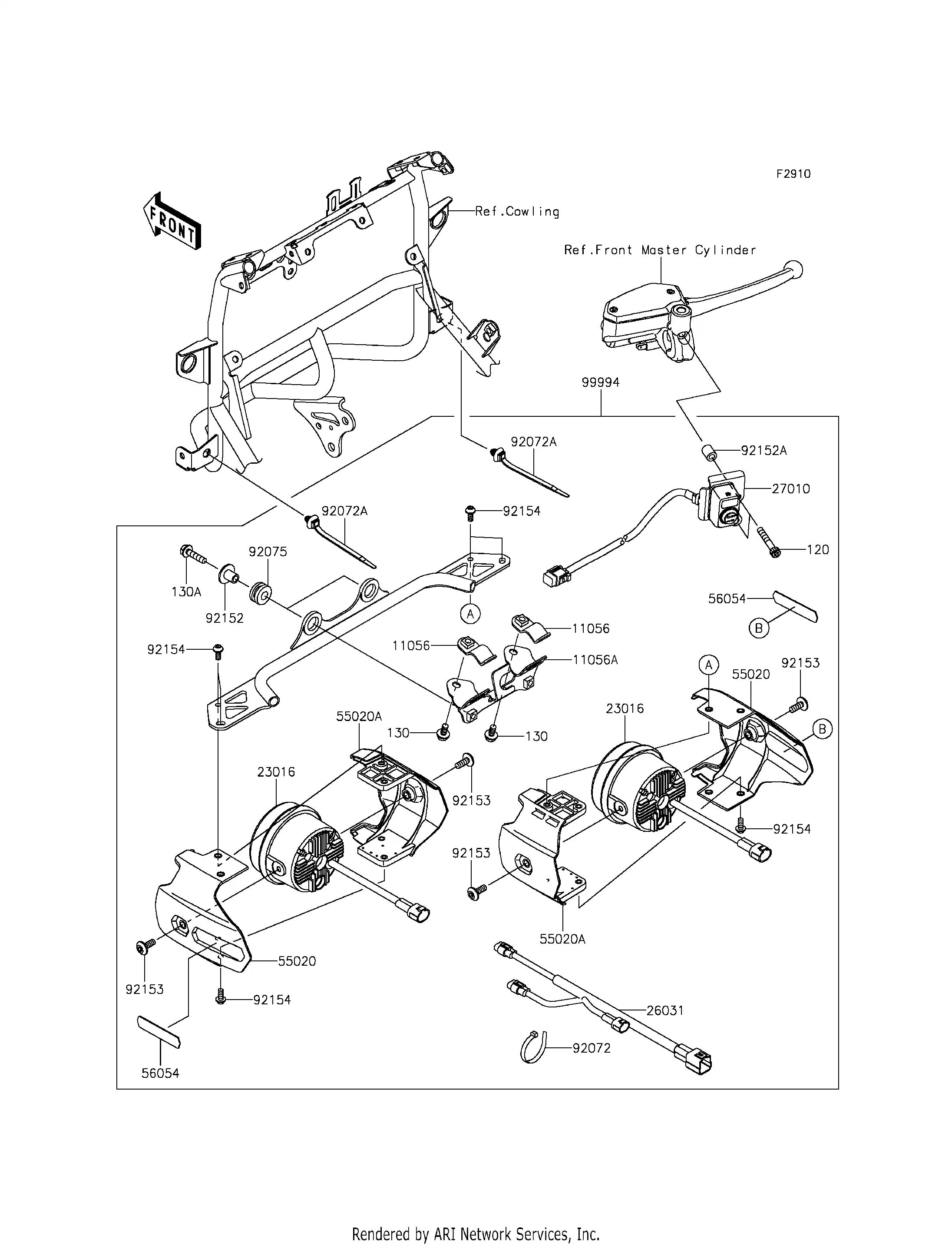 Originale Kawasaki Cavo Frizione 54011-1134 Z750 P3-P9 GT750 84-94