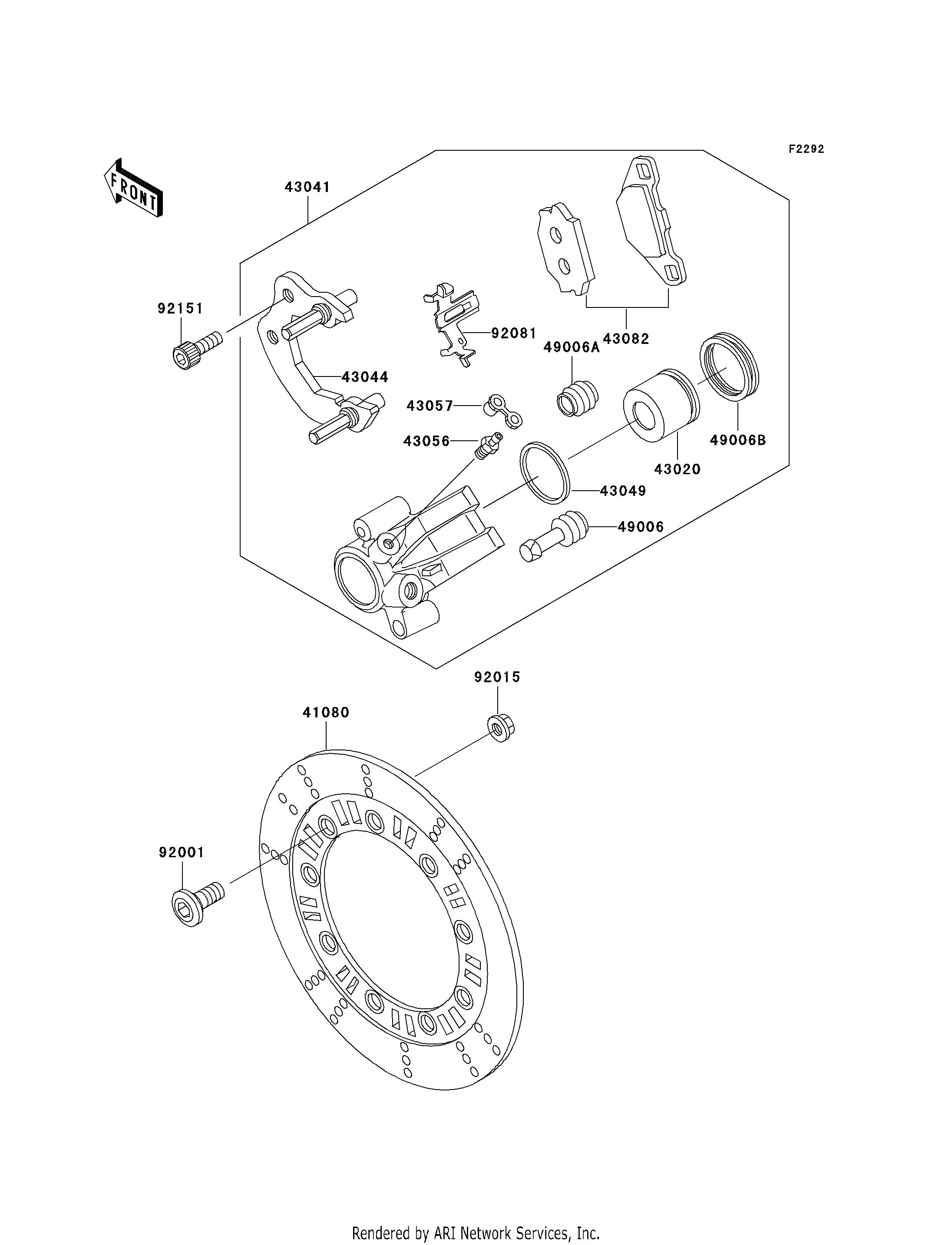 92151-1289 Bolt,Socket,8X20 Kawasaki | YoshiParts