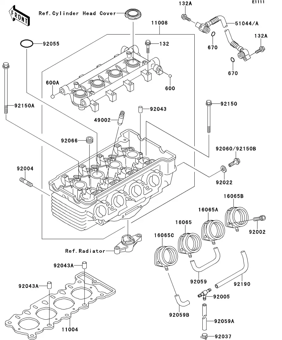 670d2010 O Ring,10mm Kawasaki 