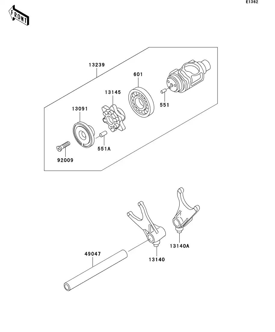 131401258 ForkShift,Output,3Rd Kawasaki YoshiParts