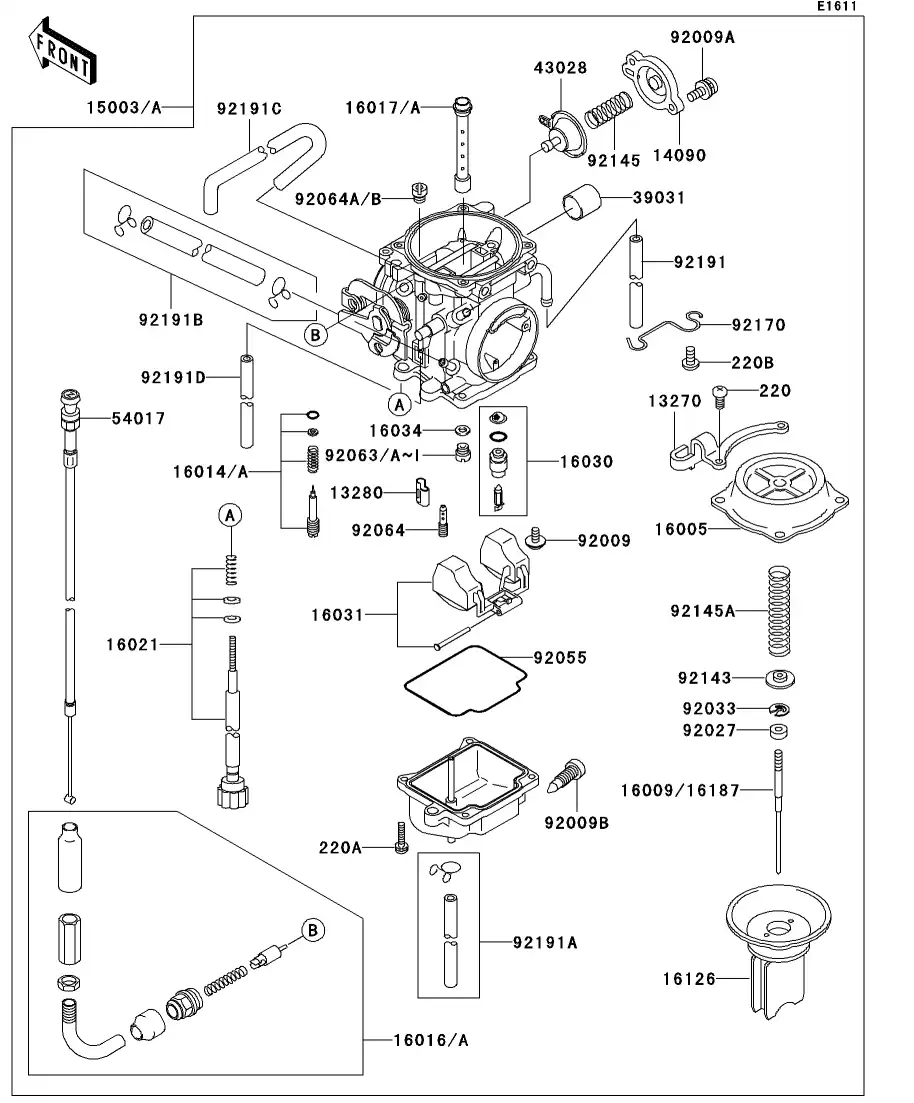 16017-1420 Jet (Needle), P-5M Kawasaki | YoshiParts