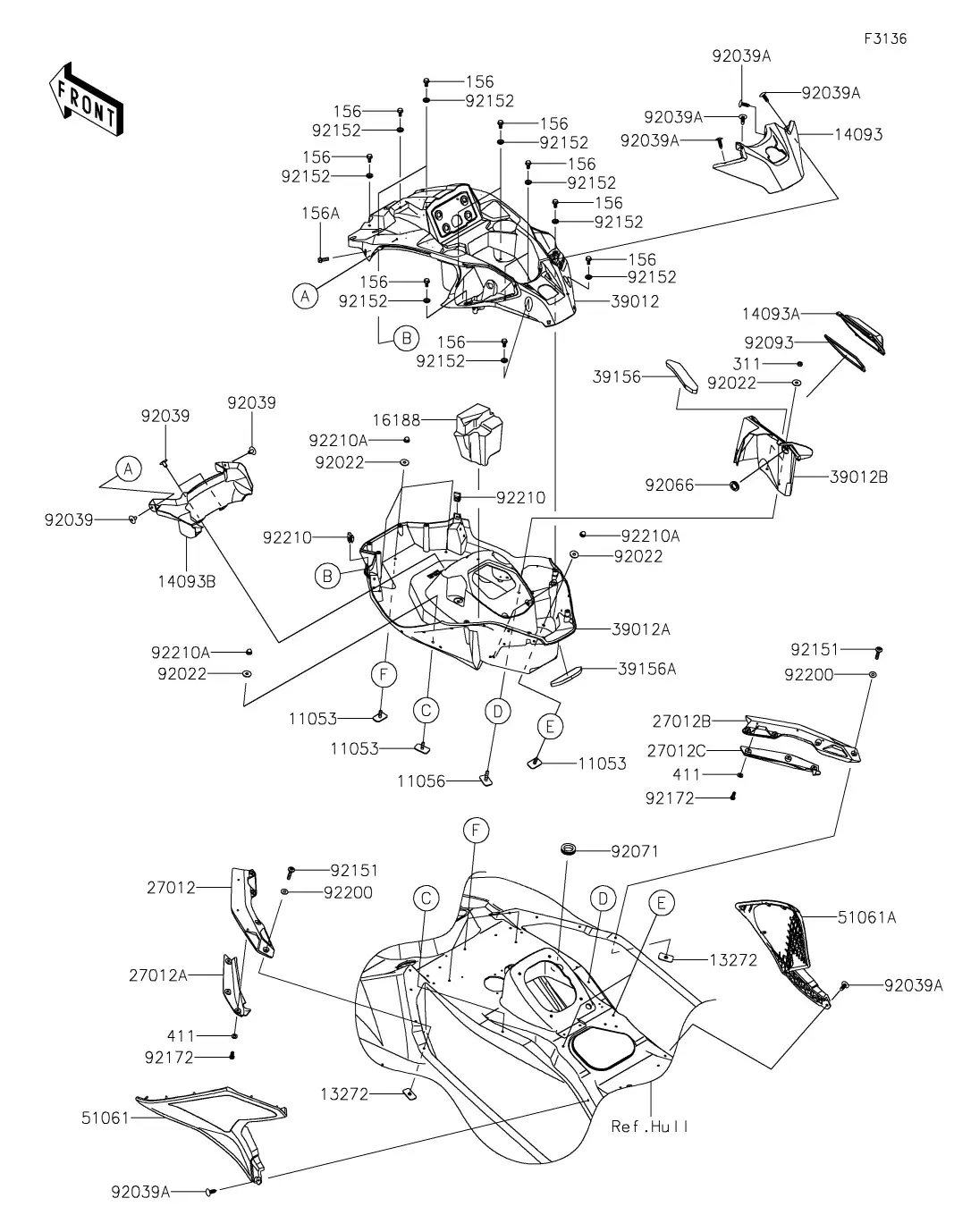14093-1203 Cover,Harness Kawasaki | YoshiParts