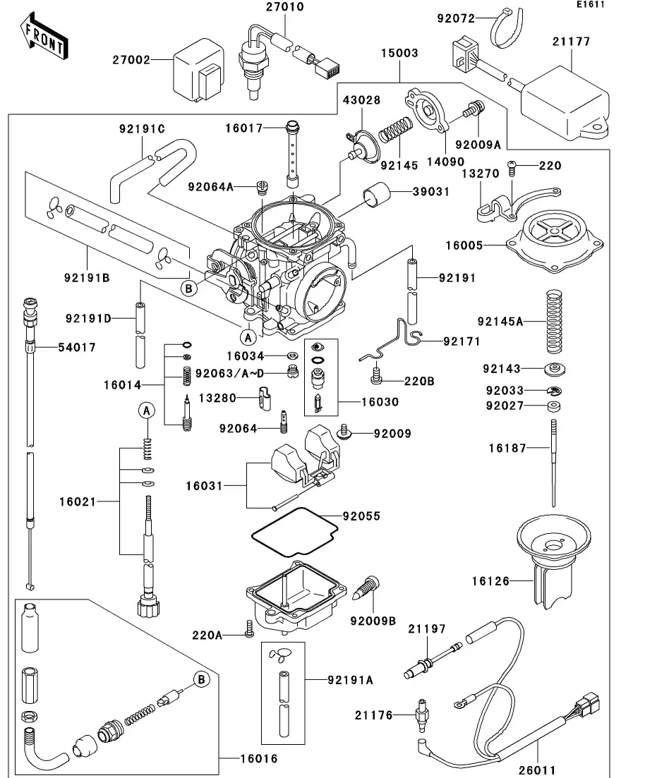 16017-1420 Jet (Needle), P-5M Kawasaki | YoshiParts