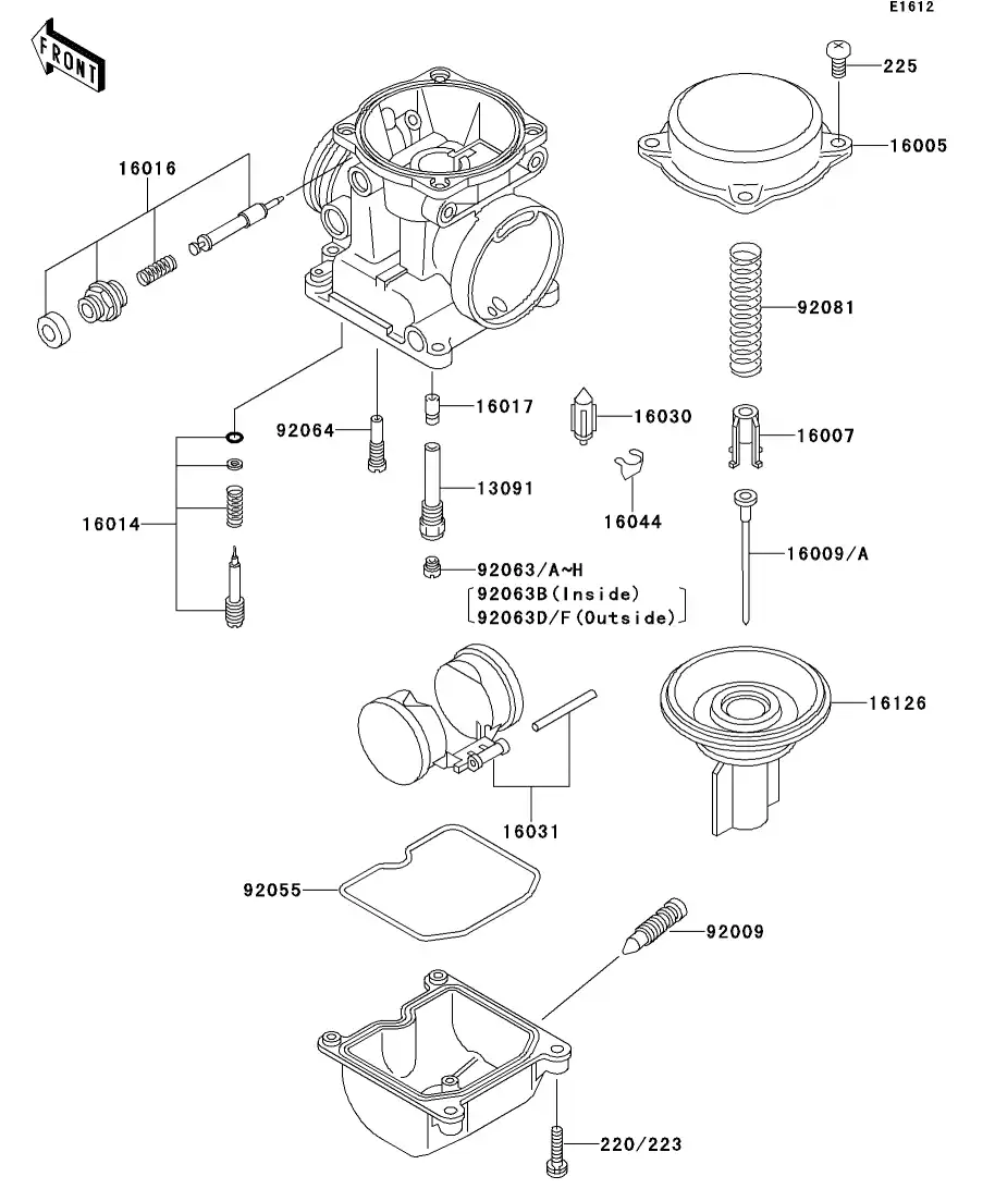 16009-1875 Needle (Jet), N2Wb Kawasaki | YoshiParts