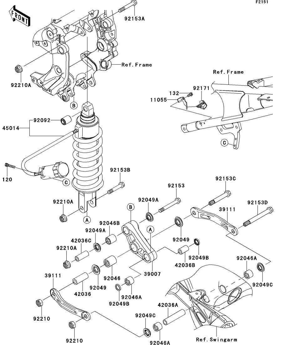 92046-1272 Bearing-Needle,Sfyzm182417 Kawasaki | YoshiParts