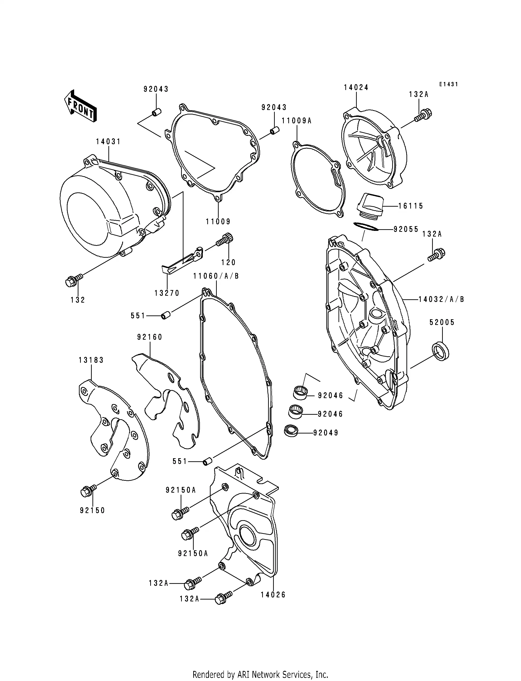 14032-1388 Cover-Clutch Kawasaki | YoshiParts