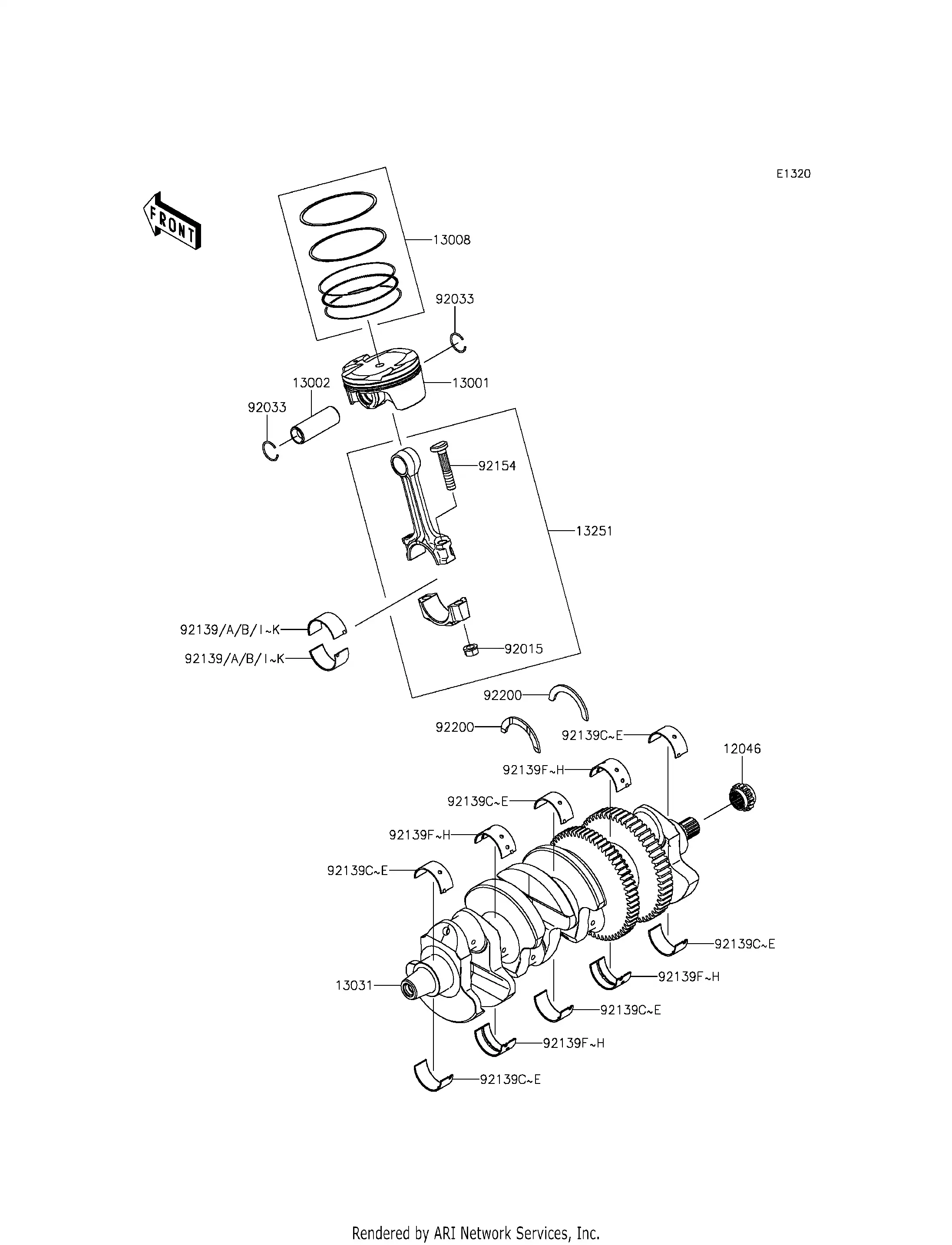 92139-0830 Bushing,Con-Rod,Brown Kawasaki | YoshiParts