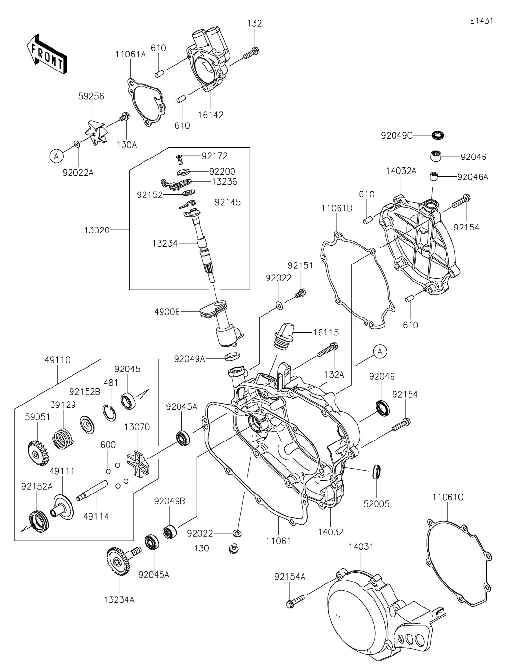 13320-0041 Lever-Assy Kawasaki | YoshiParts