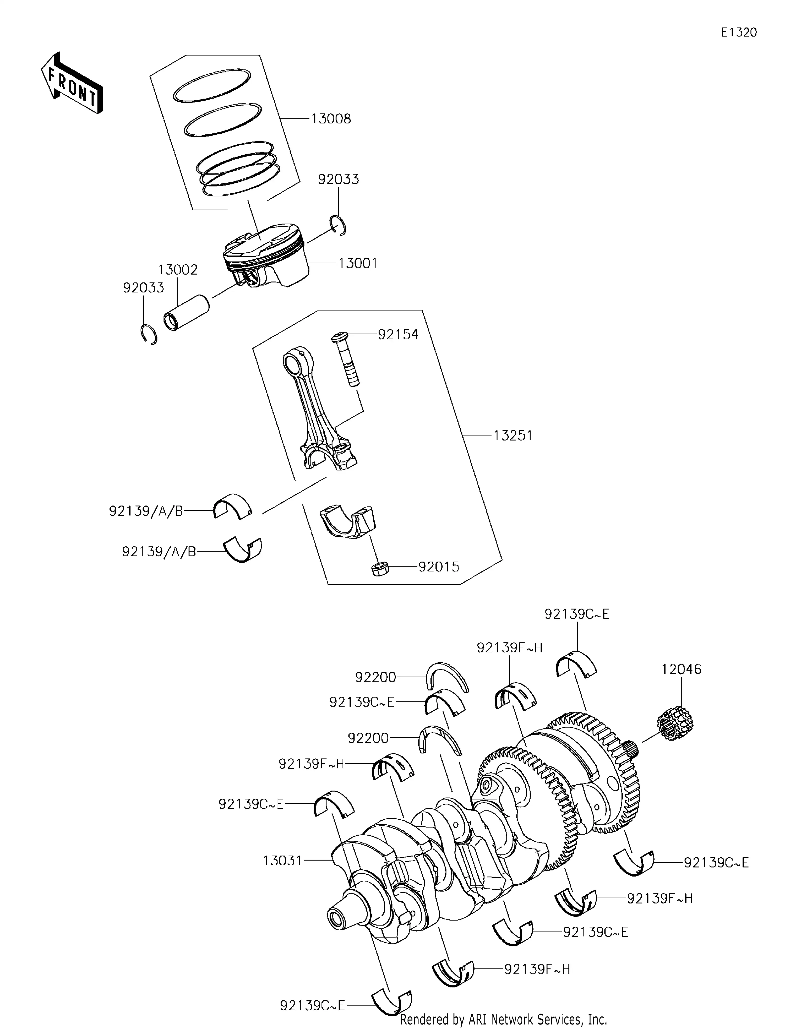 92139-0891 Bushing,#1 ,Yellow Kawasaki | YoshiParts