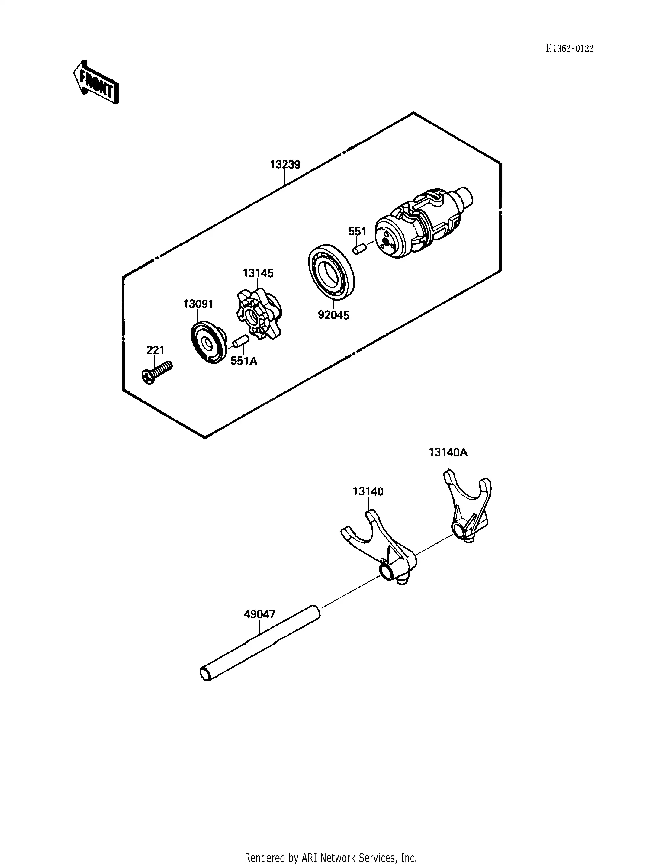 131401258 ForkShift,Output,3Rd Kawasaki YoshiParts