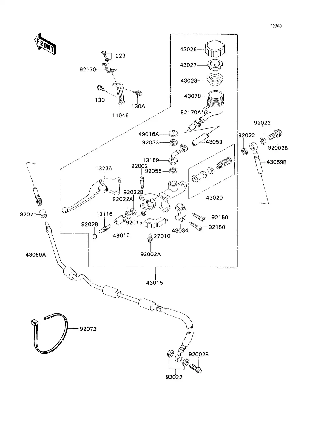 11046-1756 Bracket,Reservoir Tank Kawasaki | YoshiParts