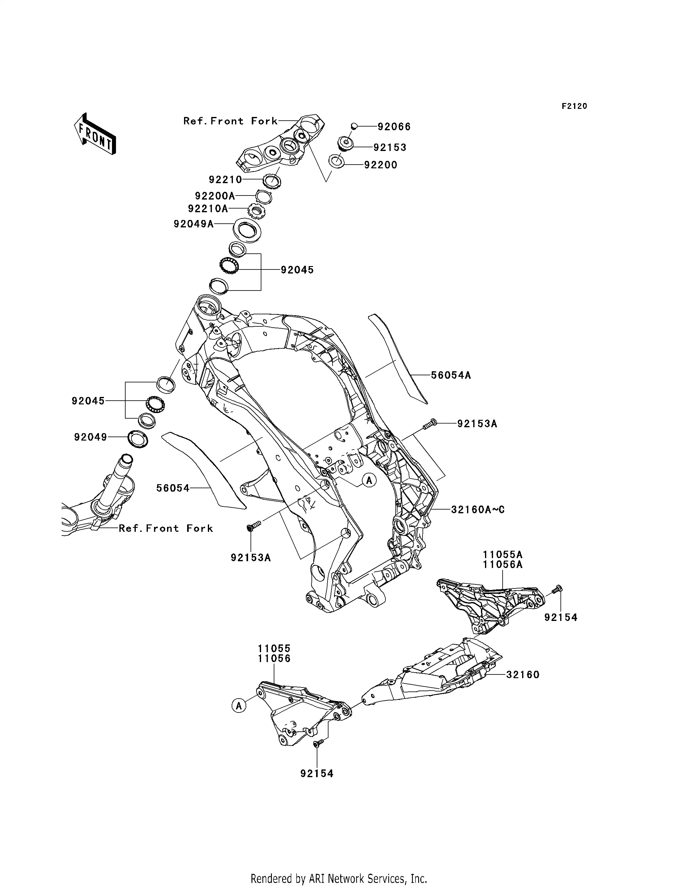32160-0539-18R Frame-Comp,Main,F.s.b Kawasaki | YoshiParts