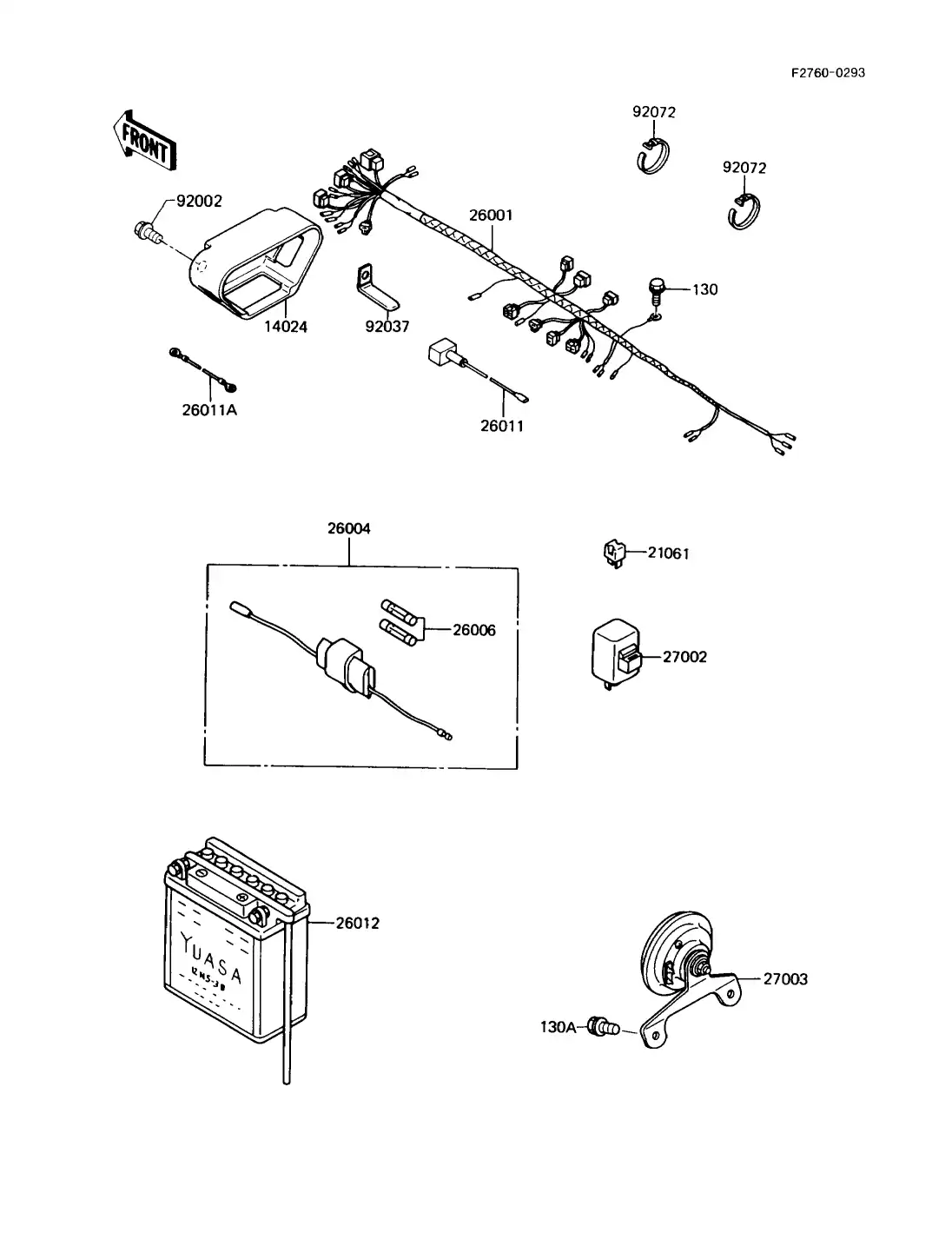 14024-1329 Cover, Harness Kawasaki | YoshiParts