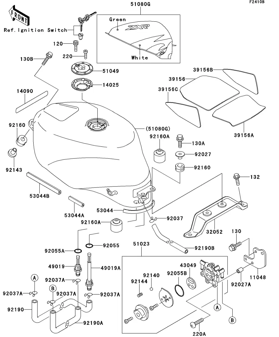 92143-1515 Collar Kawasaki | YoshiParts