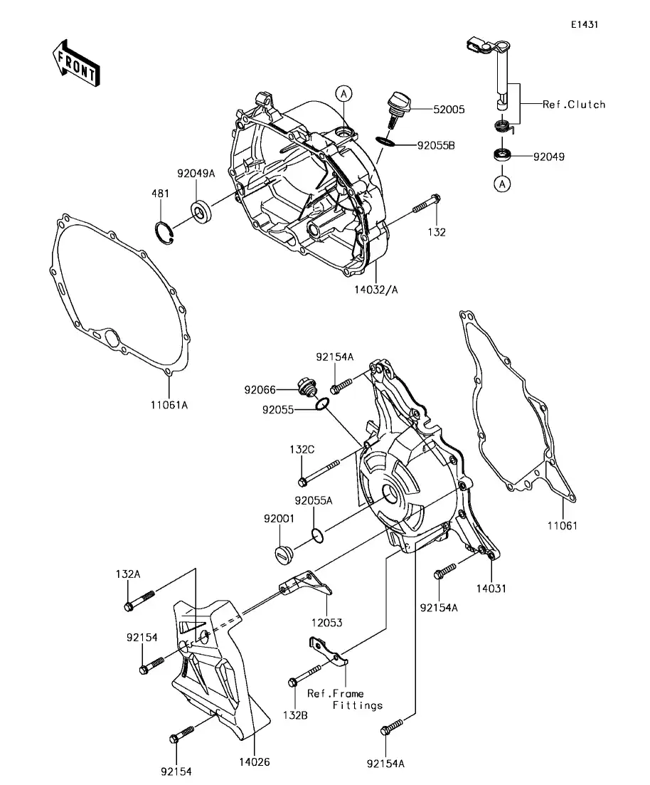 11061-0289 Gasket,Clutch Cover Kawasaki | YoshiParts