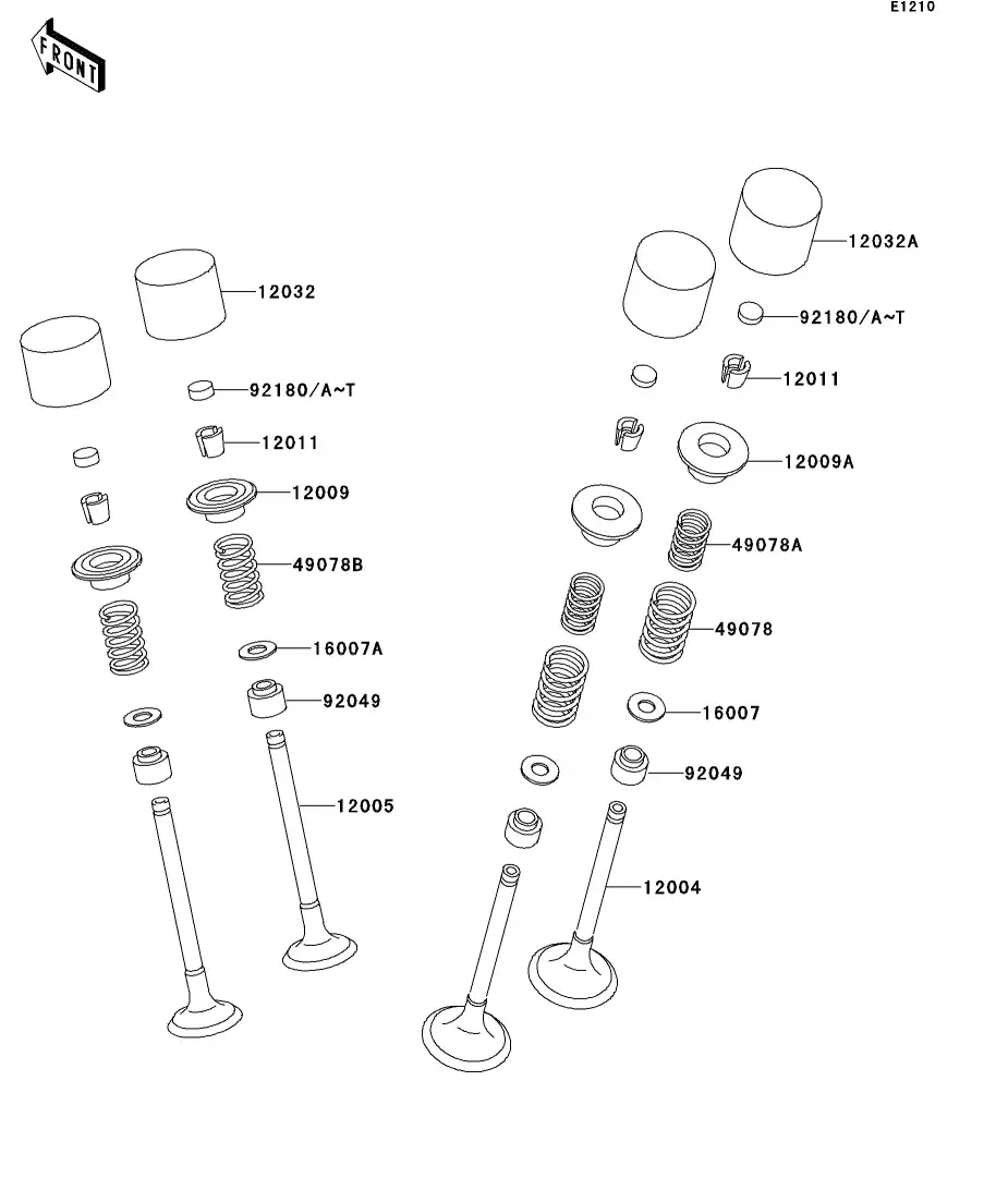 よし 12005-1214 Valve-Exhaust Kawasaki | YoshiParts