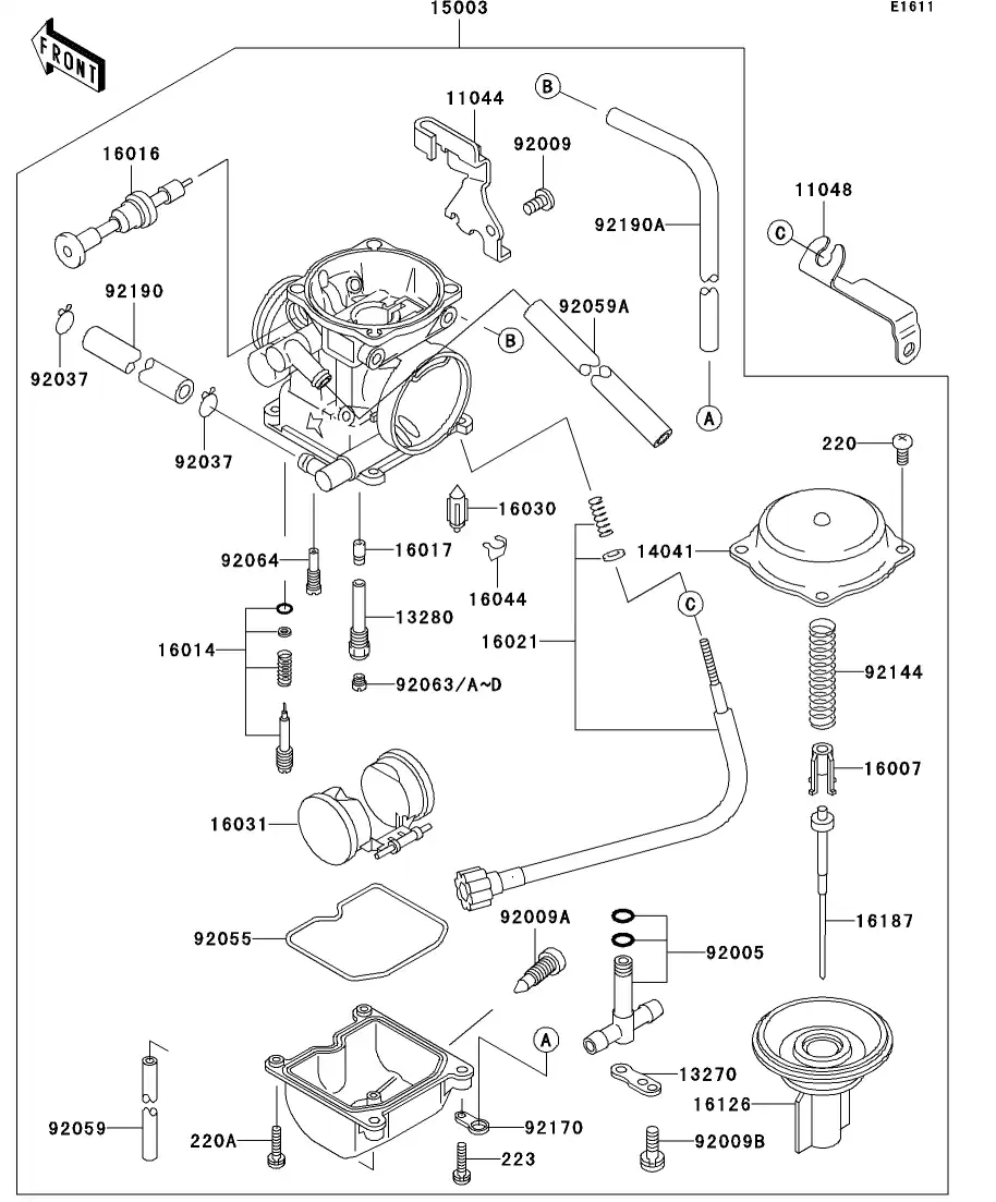 16007-1117 Seat-Spring,Valve Kawasaki | YoshiParts