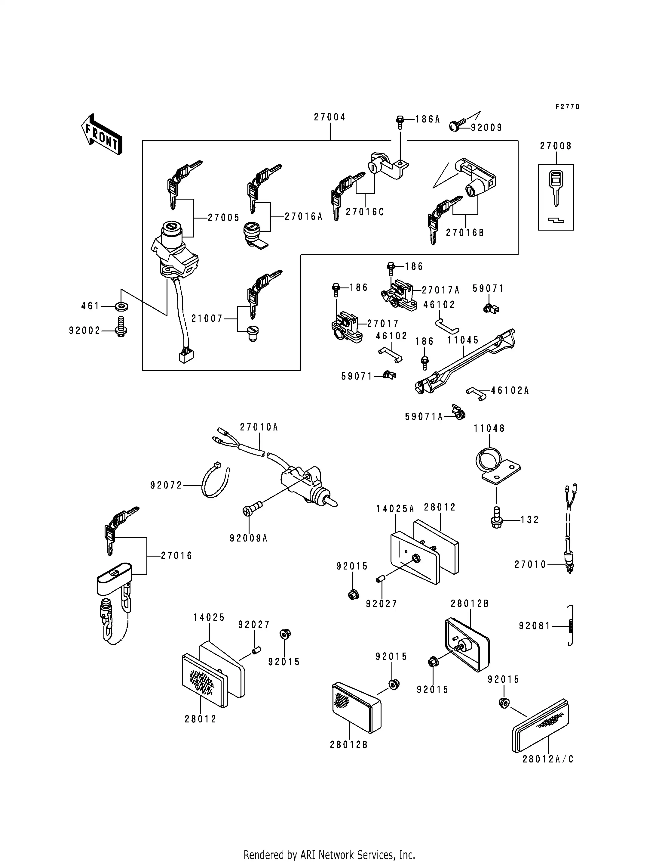 Ignition Switch Locks Reflectors